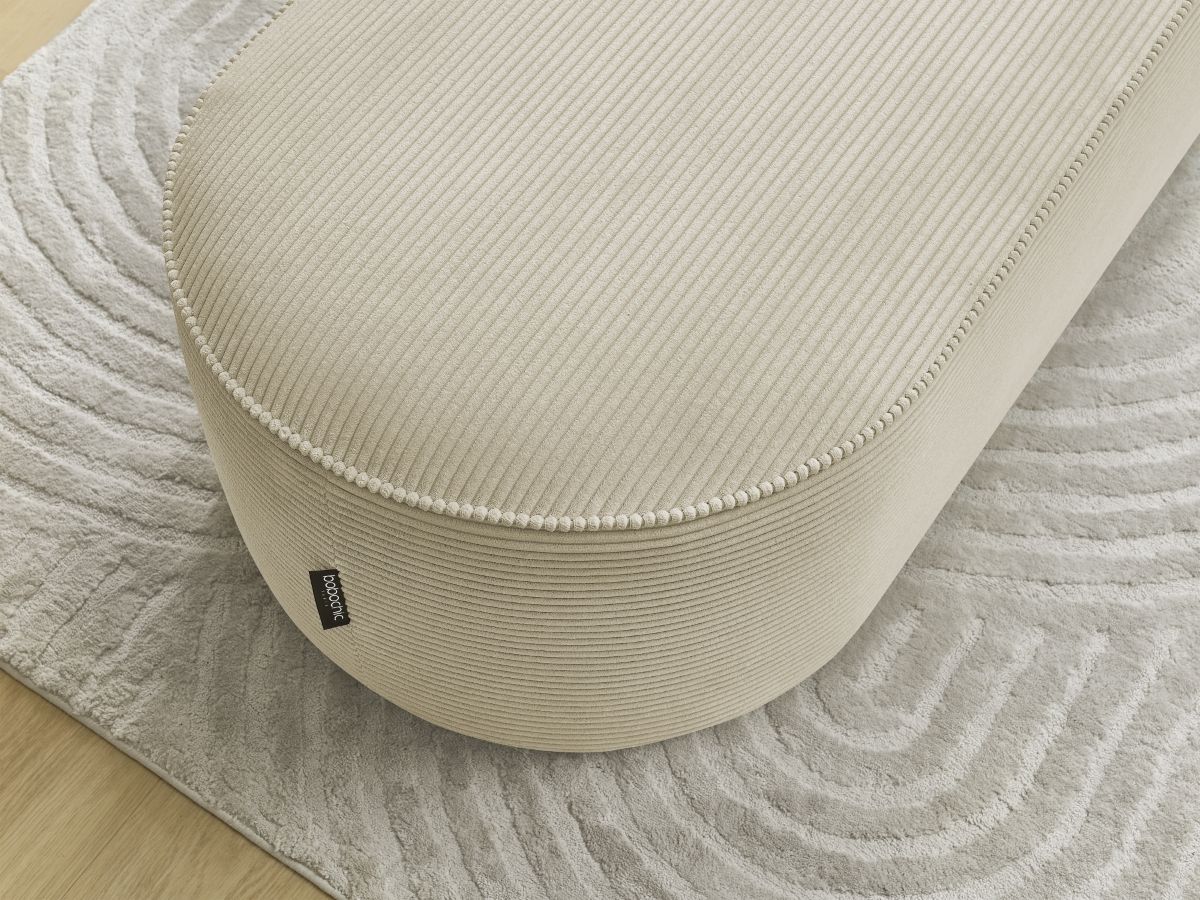 Bobochic Rousseau Pouf Cordsamt Beige