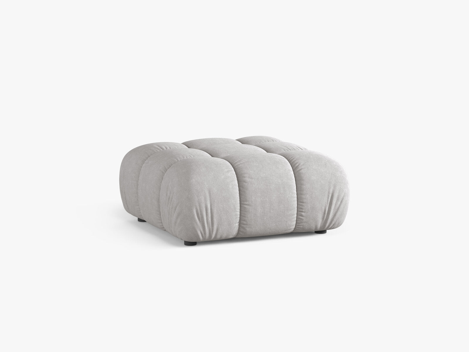 Micadoni Hocker Bellis Strukturierter Stoff Liberty Hellgrau