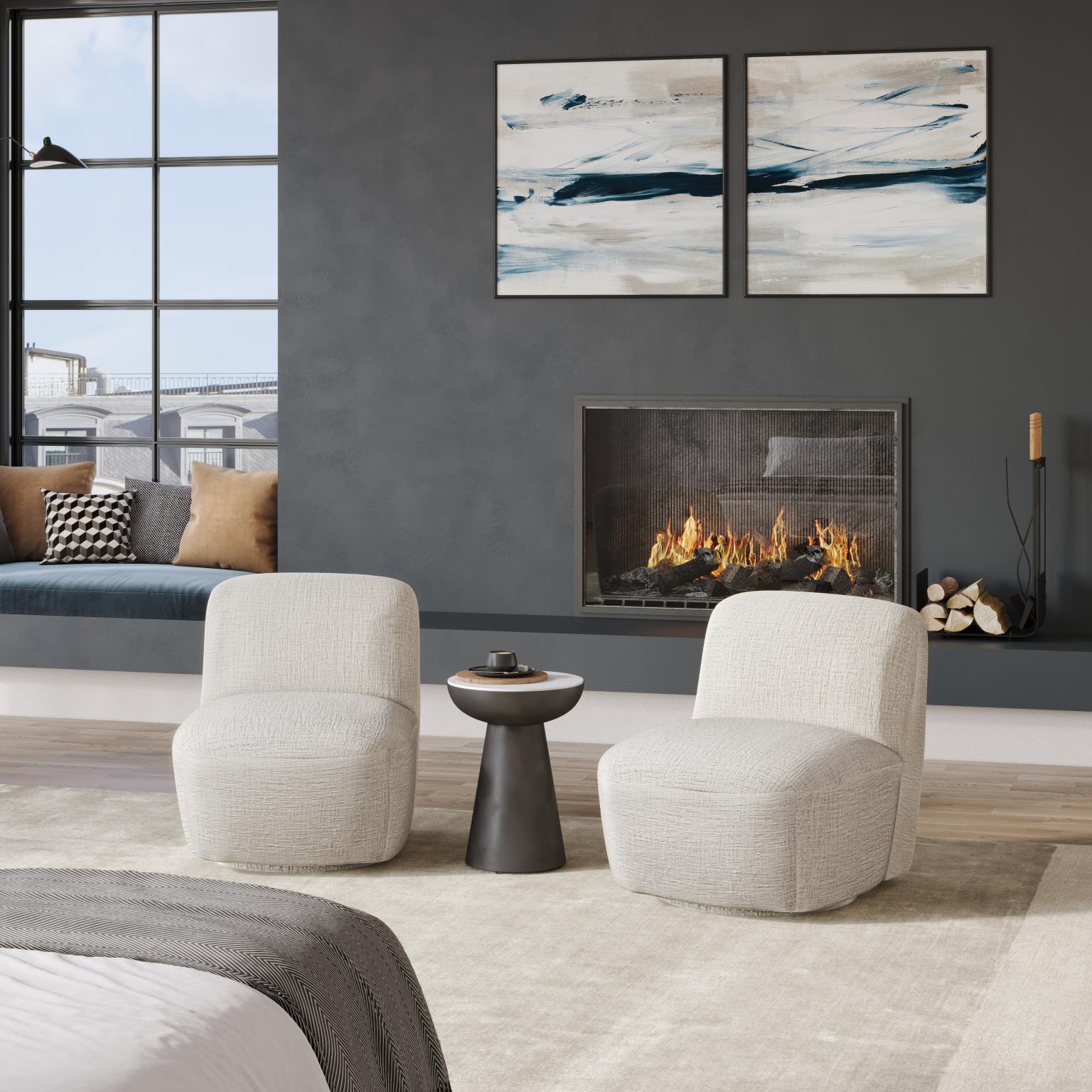 Livin Hill Leith LET74W Drehsessel gepolstert