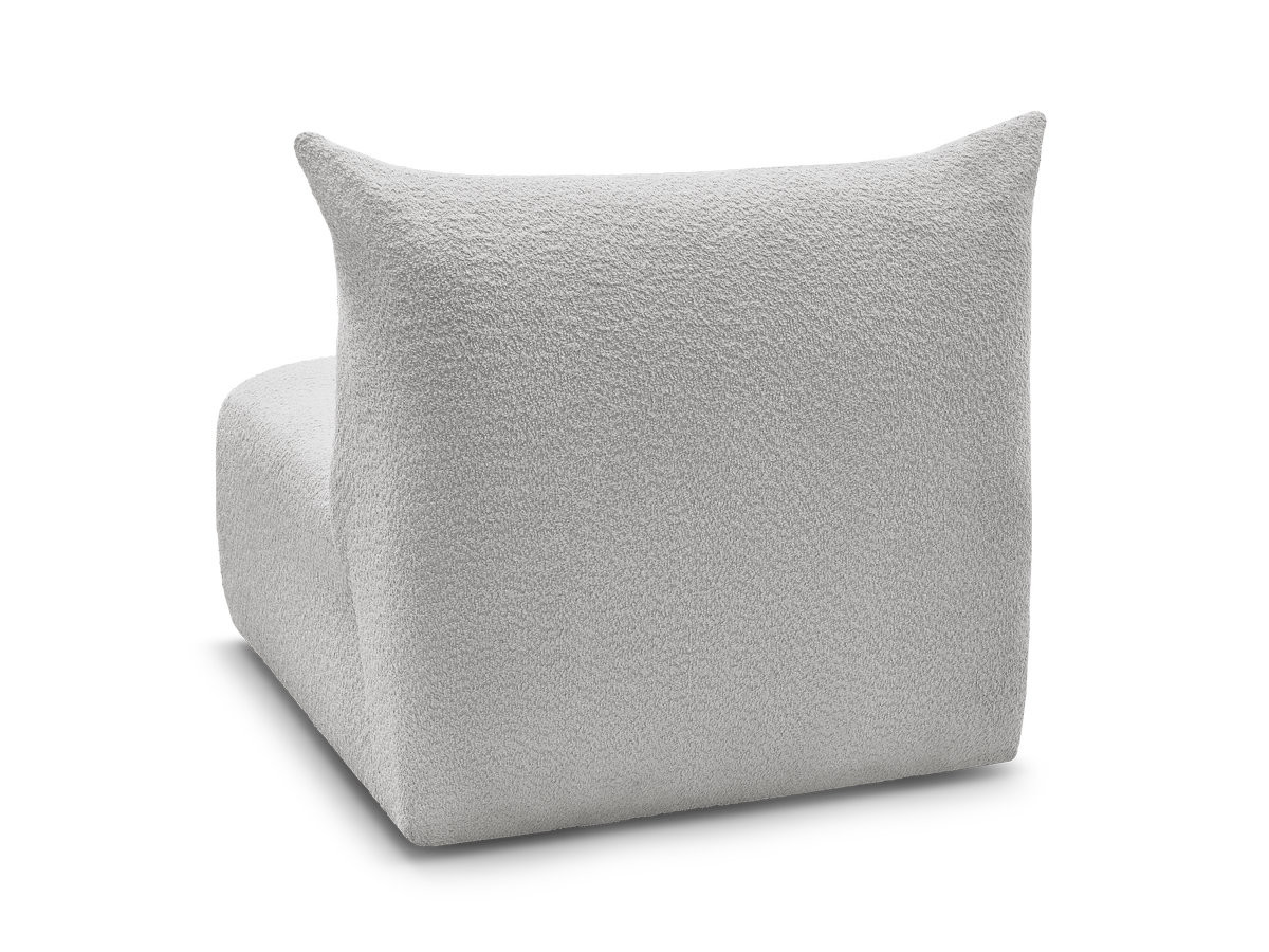 Bobochic Azra Sofamodul 1-Sitzer 90 × 112 cm Bouclé-Stoff Hellgrau