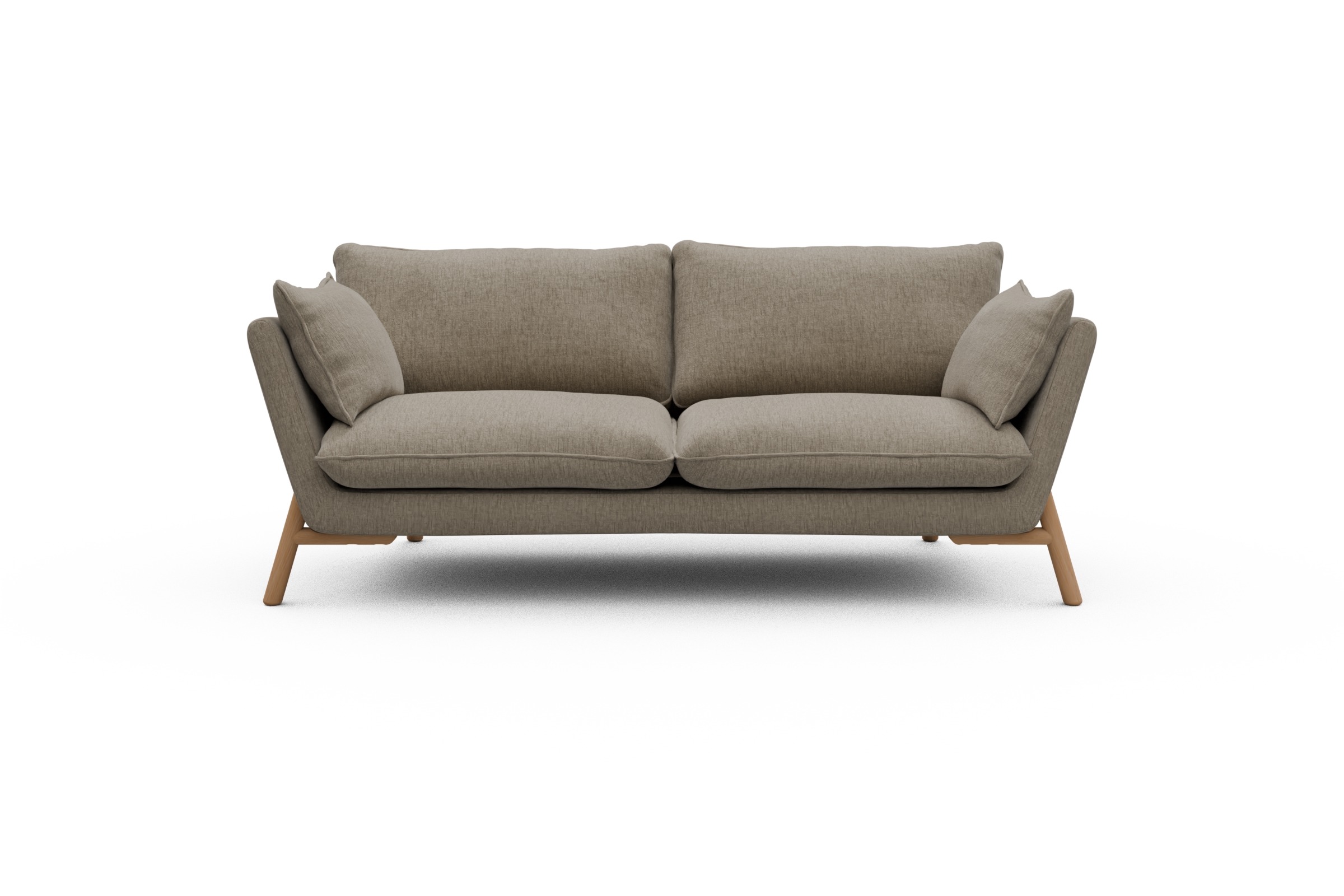 Skandi Home Sofa Emil 2-Sitzer Beinfarbe Eiche Natur Smooth-Beige moebelfaktor