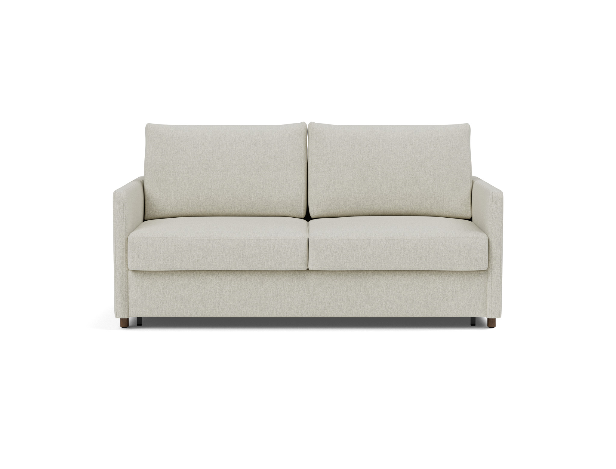 Schlafsofa Neah mit Slim-Armlehnen 160 Flachgewebe Mixed Dance 527-Natural