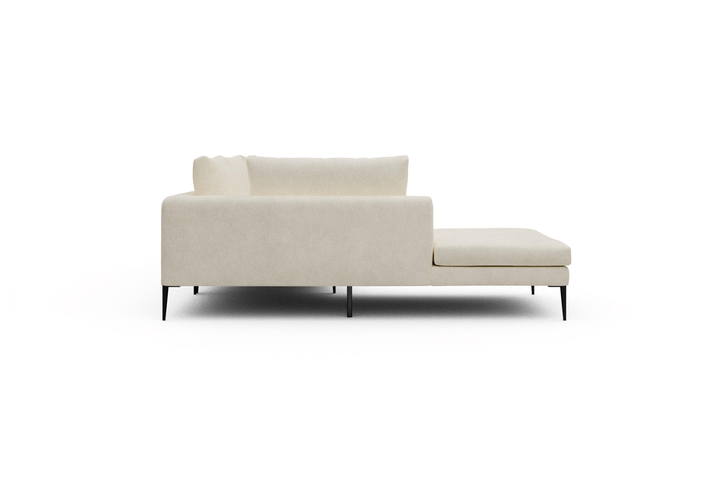 Ecksofa Paul Relax-Ecke rechts mit 3-Sitzer Boucle-Off-White