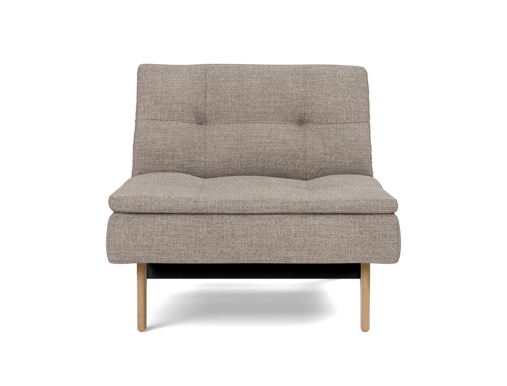Sessel Dublexo Chenille Yuveno 472-Warm-Grey Beine Eiche
