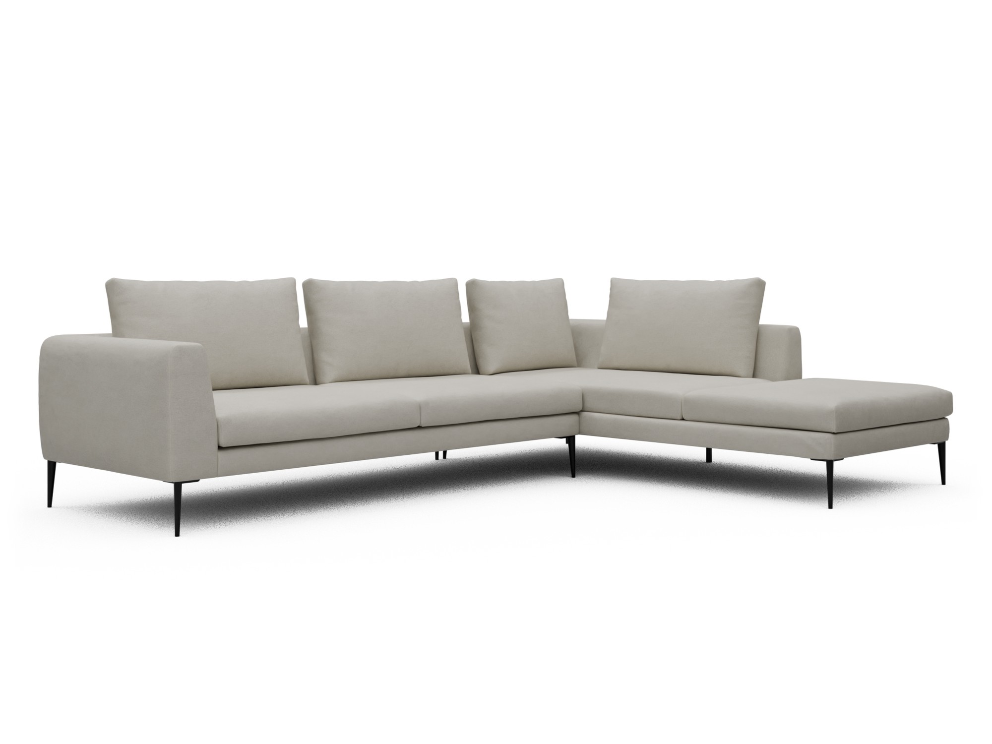 Skandi Home Ecksofa Paul Relax-Ecke rechts mit 3-Sitzer Denari-Clean-Beige moebelfaktor