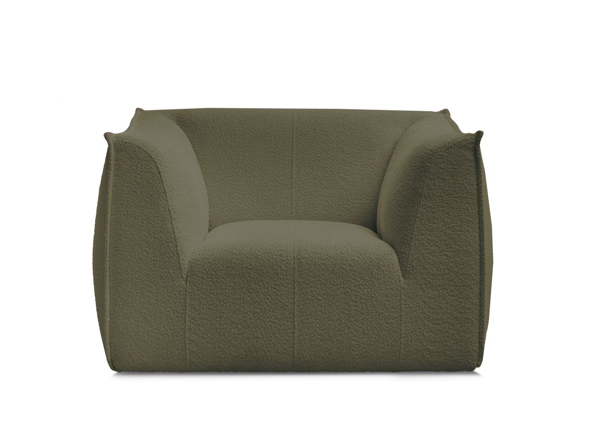 Bobochic Giorgia Sessel Bouclé-Stoff Grün