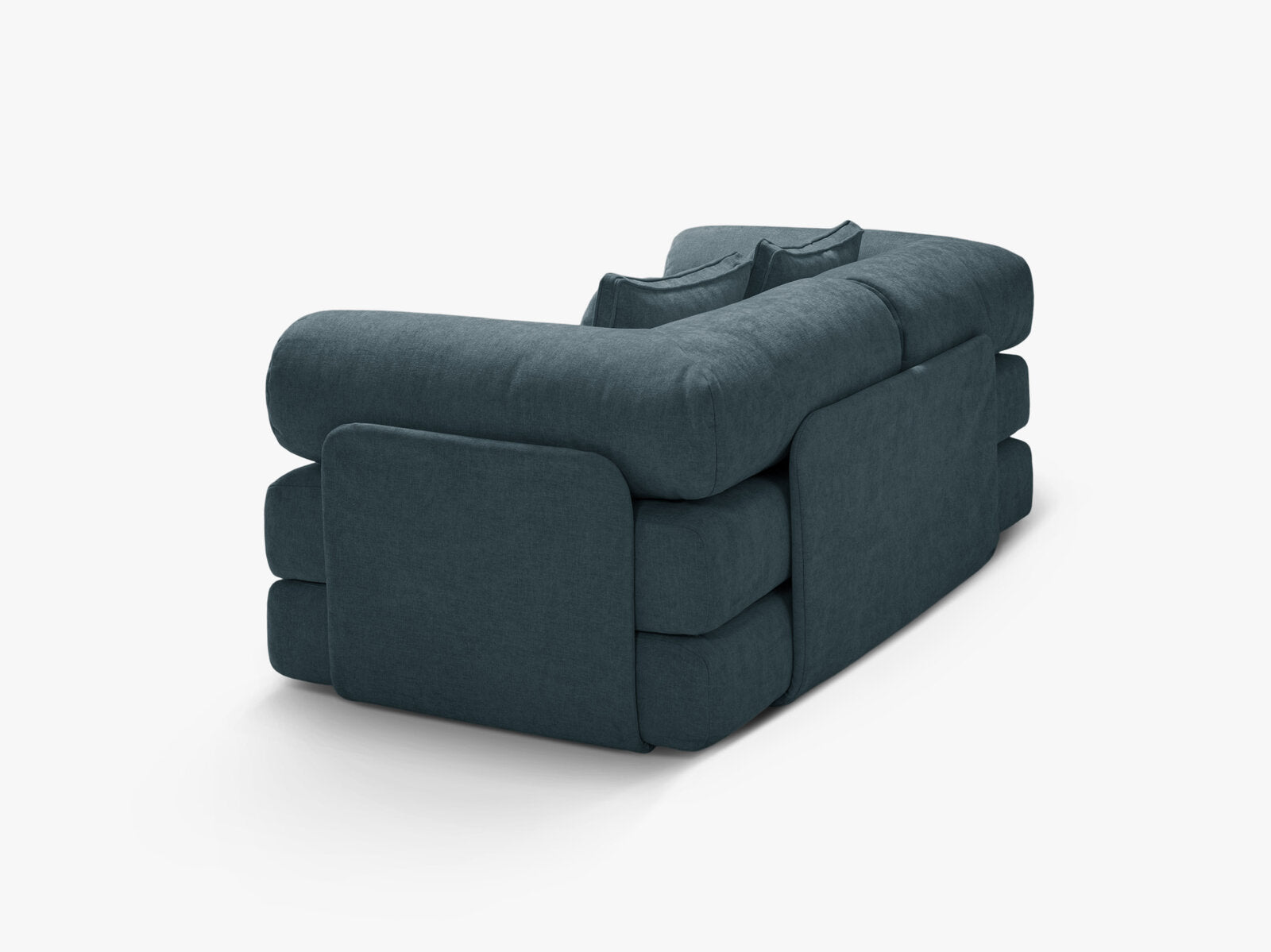 Micadoni Sofa Dreamy 3-Sitzer mit Schlaffunktion Strukturierter Stoff Liberty Dunkel Petrol