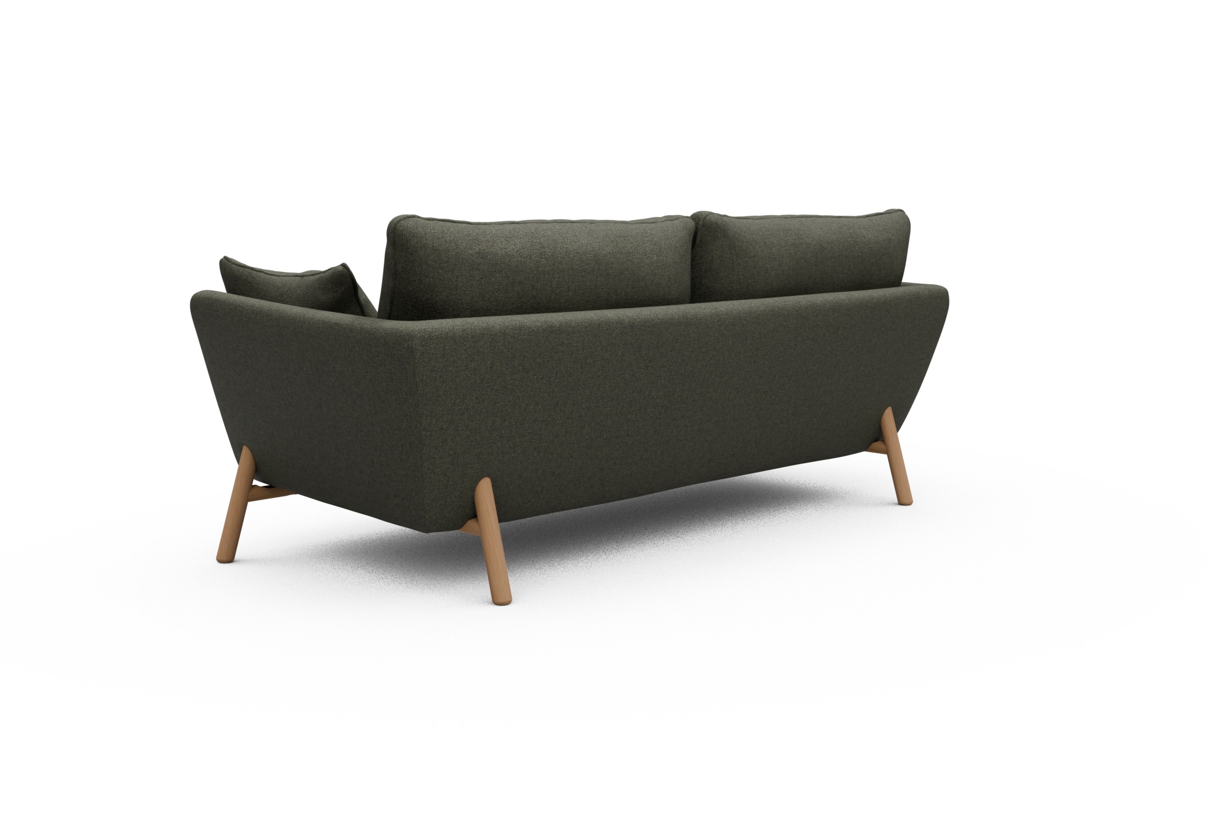 Sofa Emil 3-Sitzer Beinfarbe Eiche Natur Sama-Winter-Moss