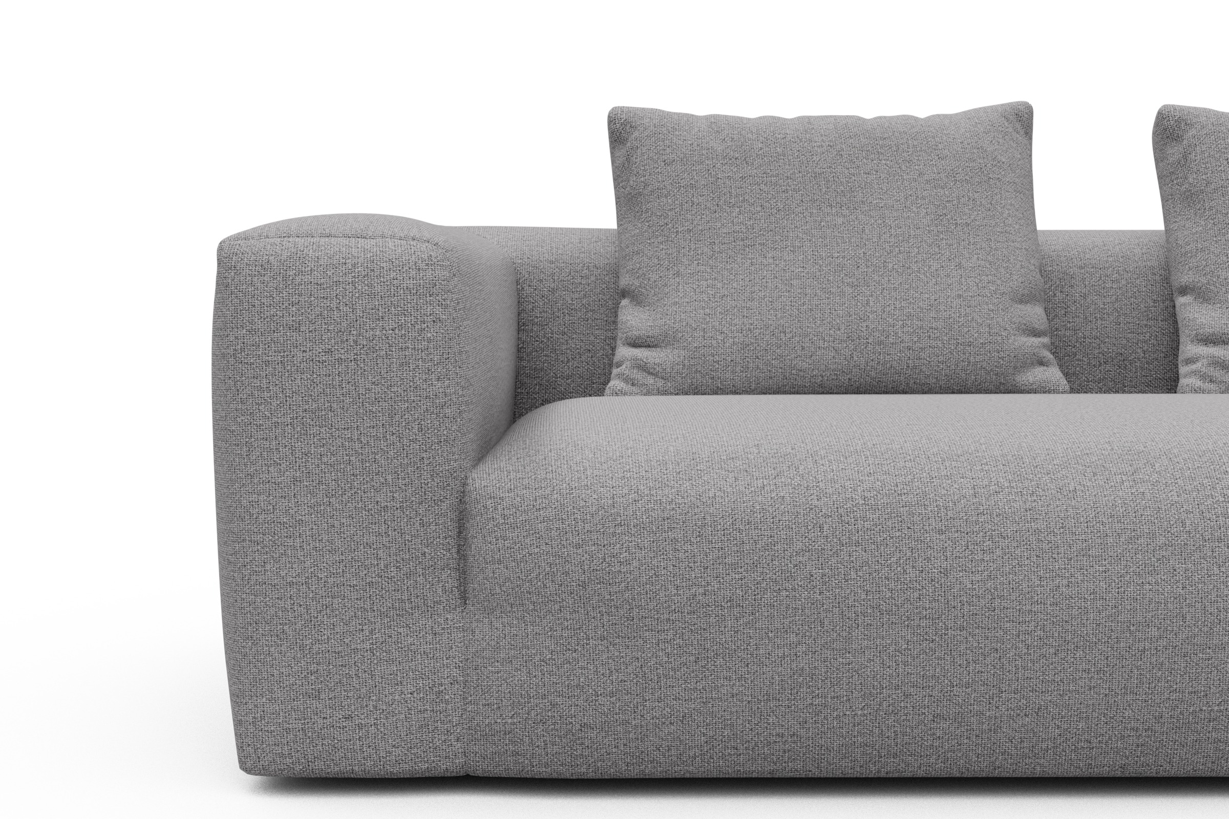 Ecksofa Fred 2x 2,5-Sitzer rechts offen Sama-Grey