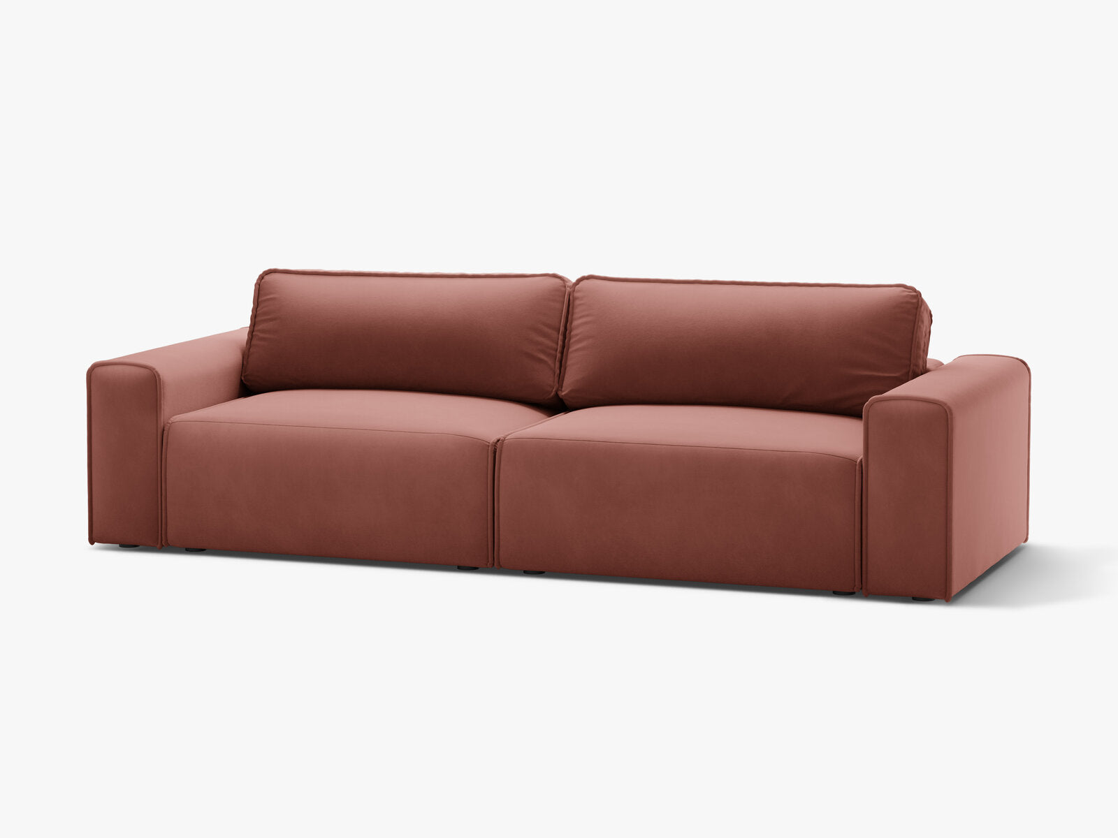 Micadoni Sofa Victor 3-Sitzer mit Schlaffunktion Samt Rosa