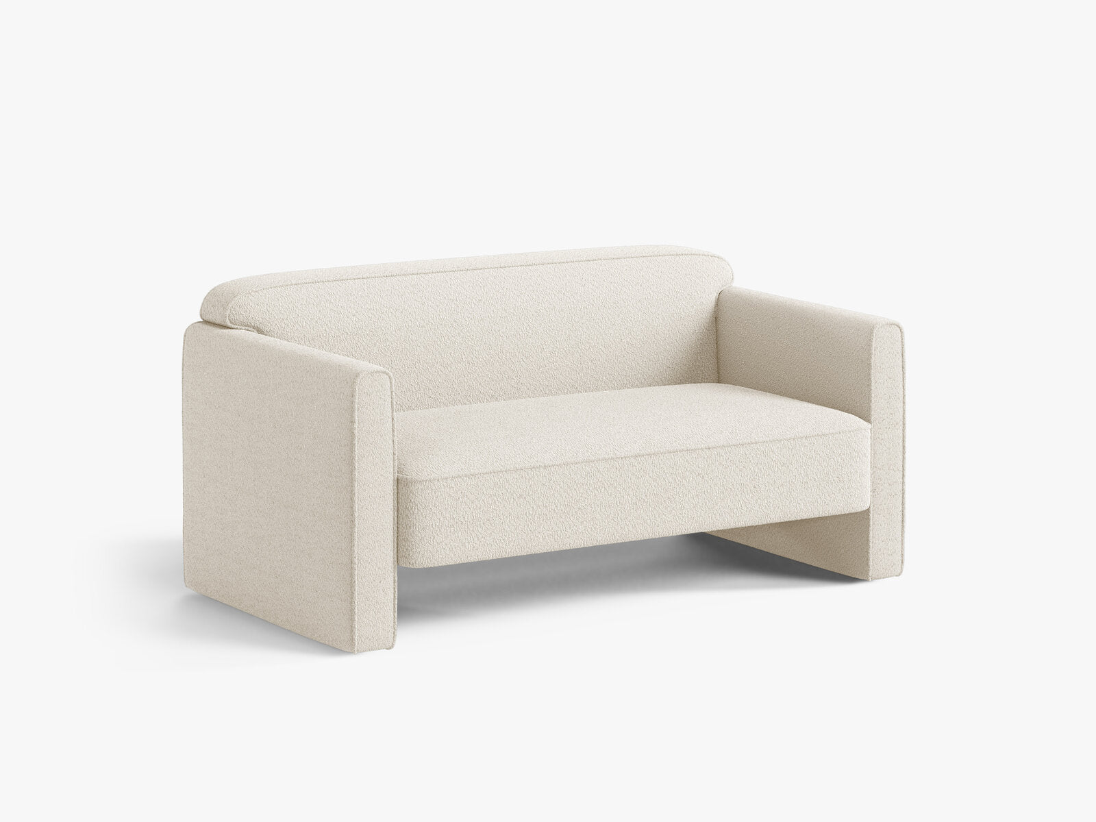 Micadoni Sofa Abby 2-Sitzer Boucle Coral Elfenbein
