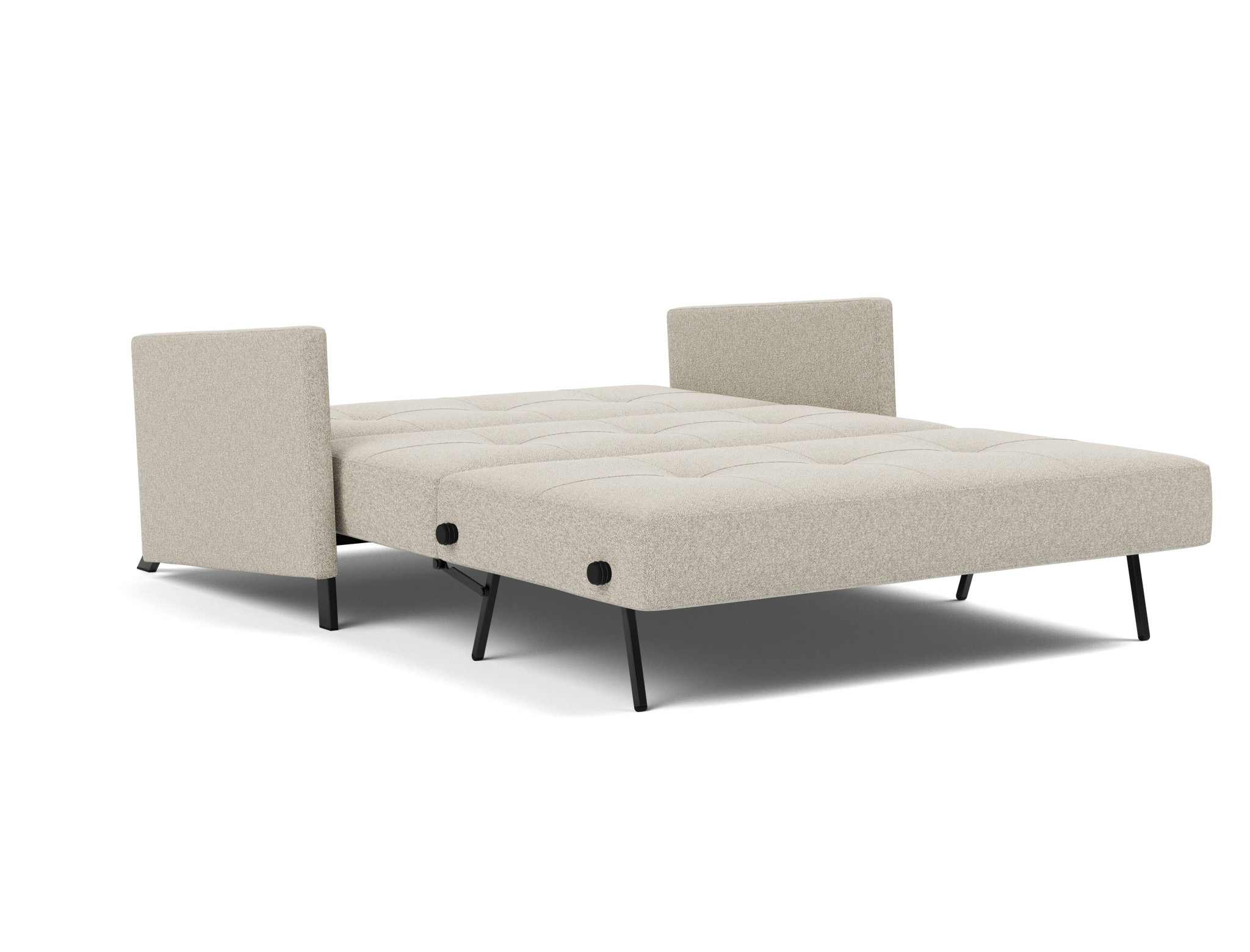 Schlafsofa Cubed mit Armlehnen 140 Boucle Skandi 539-Beige