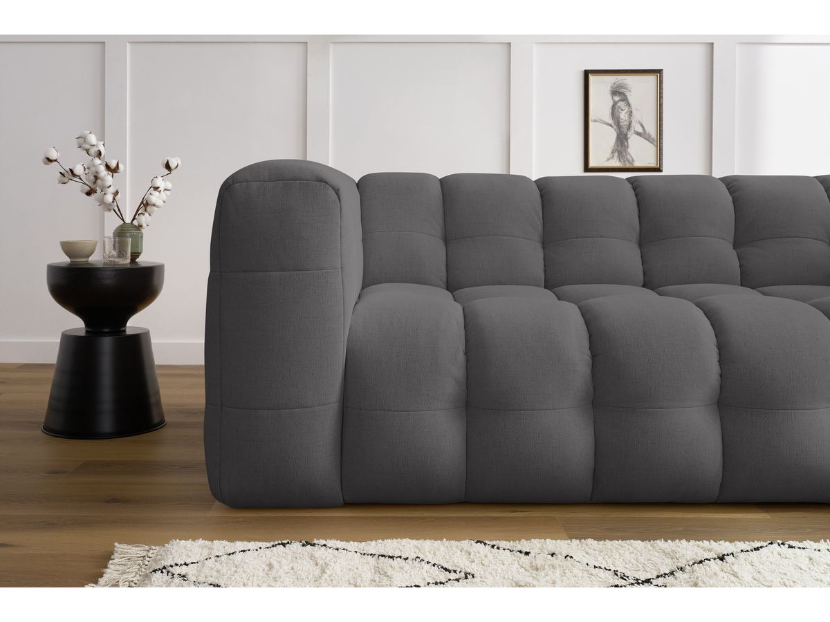 Bobochic Cloud Sofa 3-Sitzer Stoff Dunkelgrau