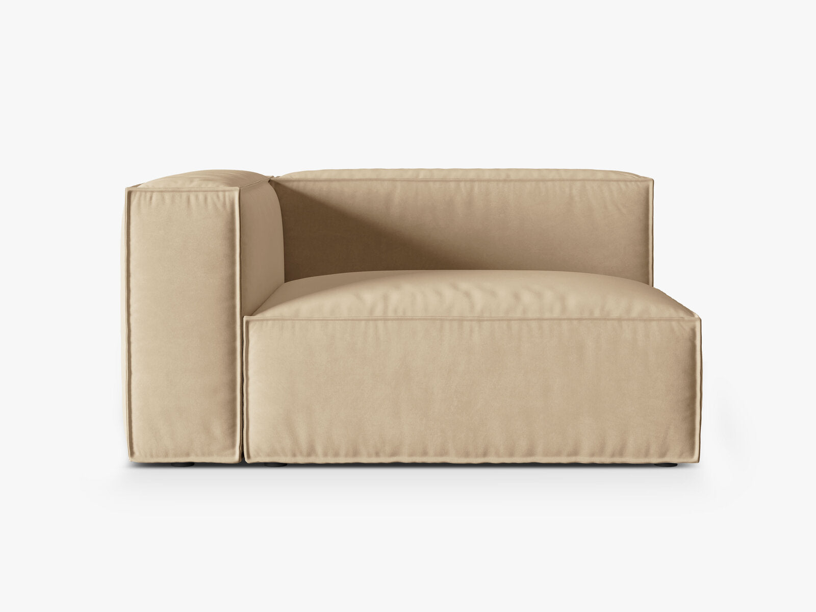 Micadoni Eckmodul Nuria 2-Sitzer Links Samt Nude