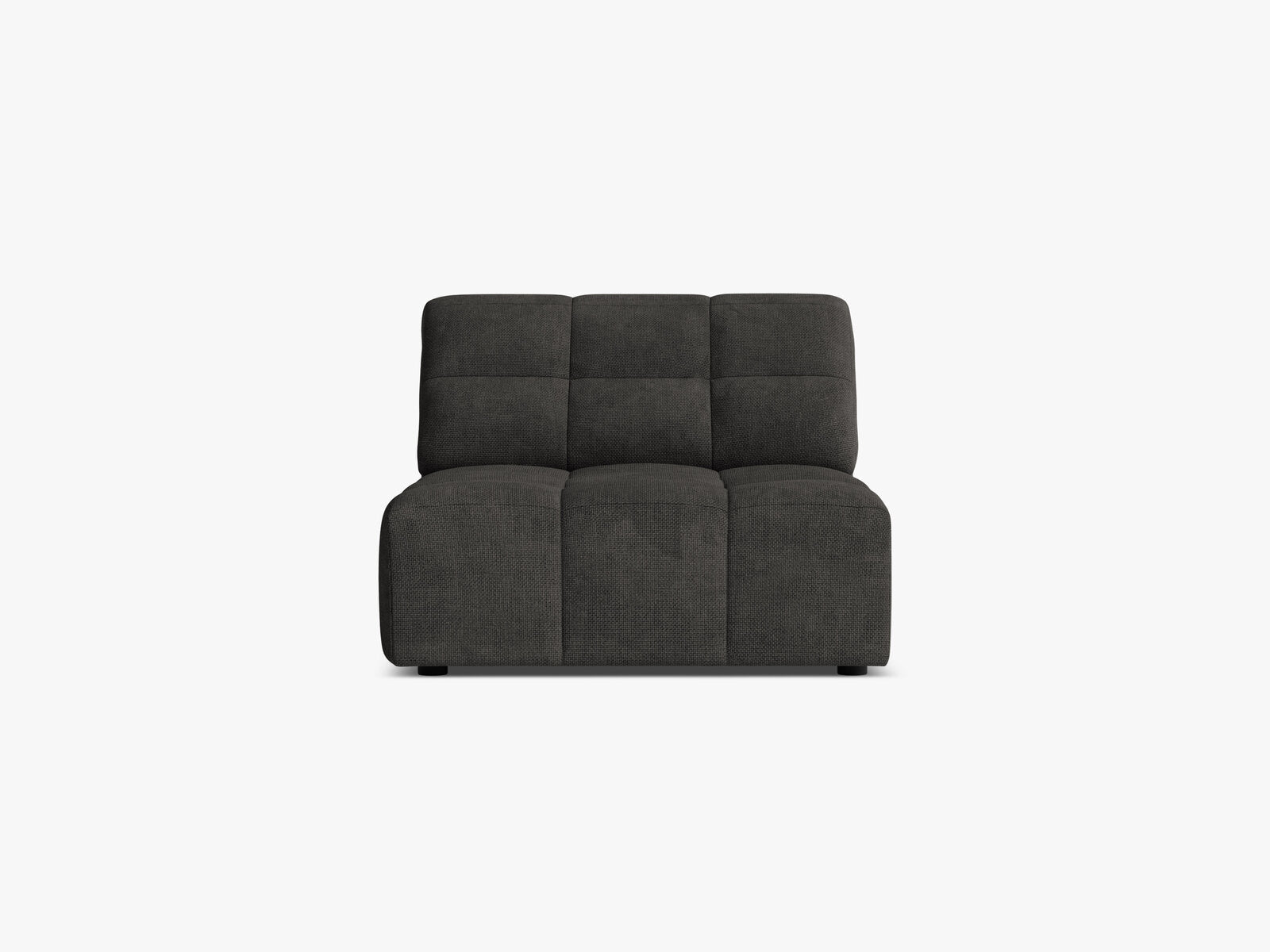Micadoni Jennifer Sofamodul armlos Chenille Eden Dunkelgrau