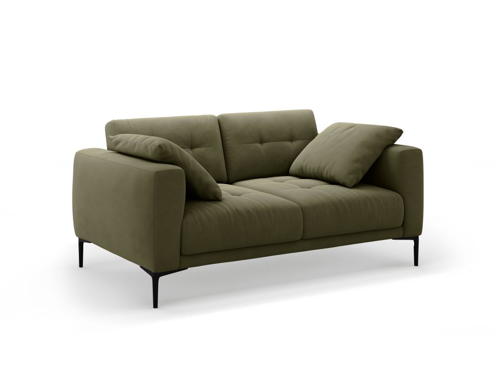 Cosmopolitan Design Sofa Lazio 2-Sitzer Samt Salvador Grün