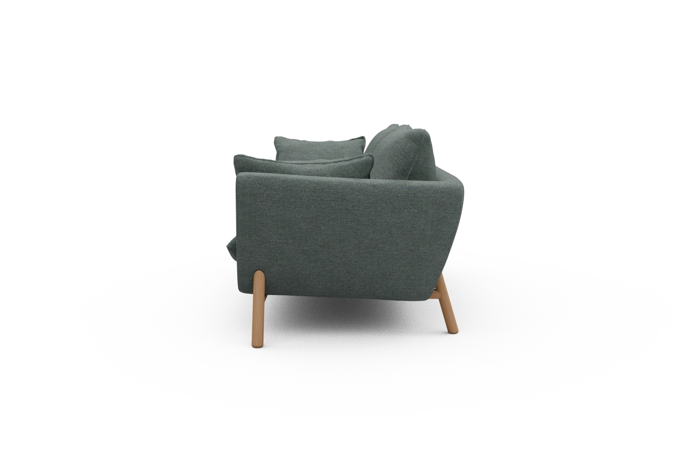 Sofa Emil 2-Sitzer Beinfarbe Eiche Natur Carreno-Ice-Blue
