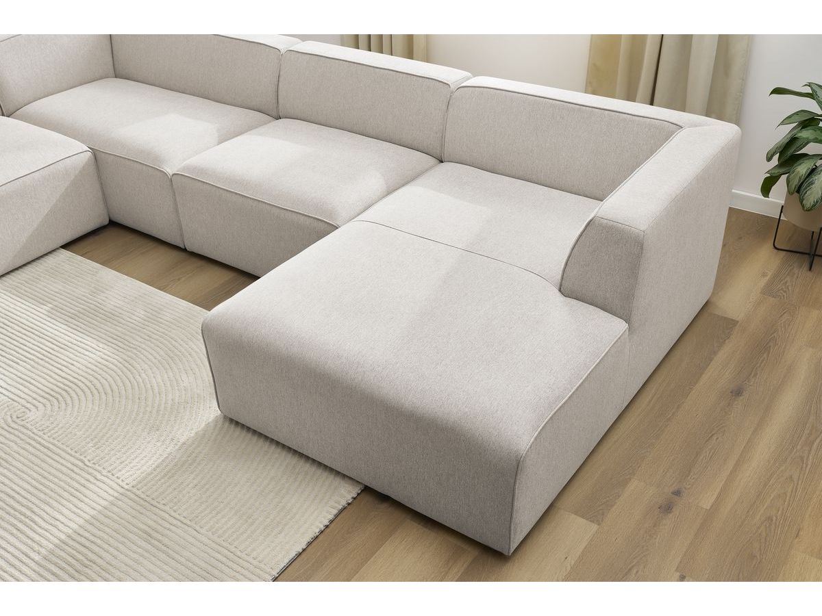 Bobochic Megeve Wohnlandschaft Melange-Stoff Beige Ecke rechts