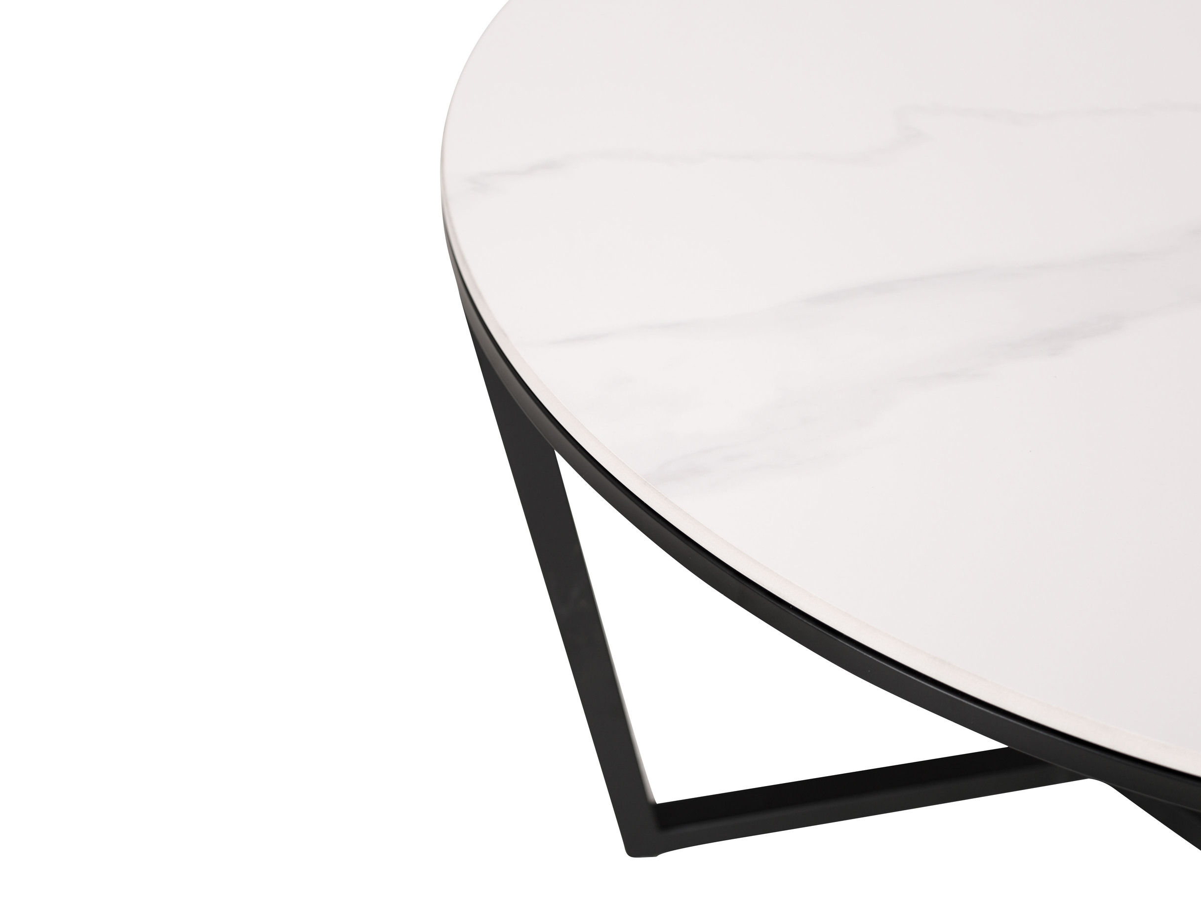 Livin Hill Couchtisch Set Modig Schwarze Beine, schwarz/weiße Tischplatte M66