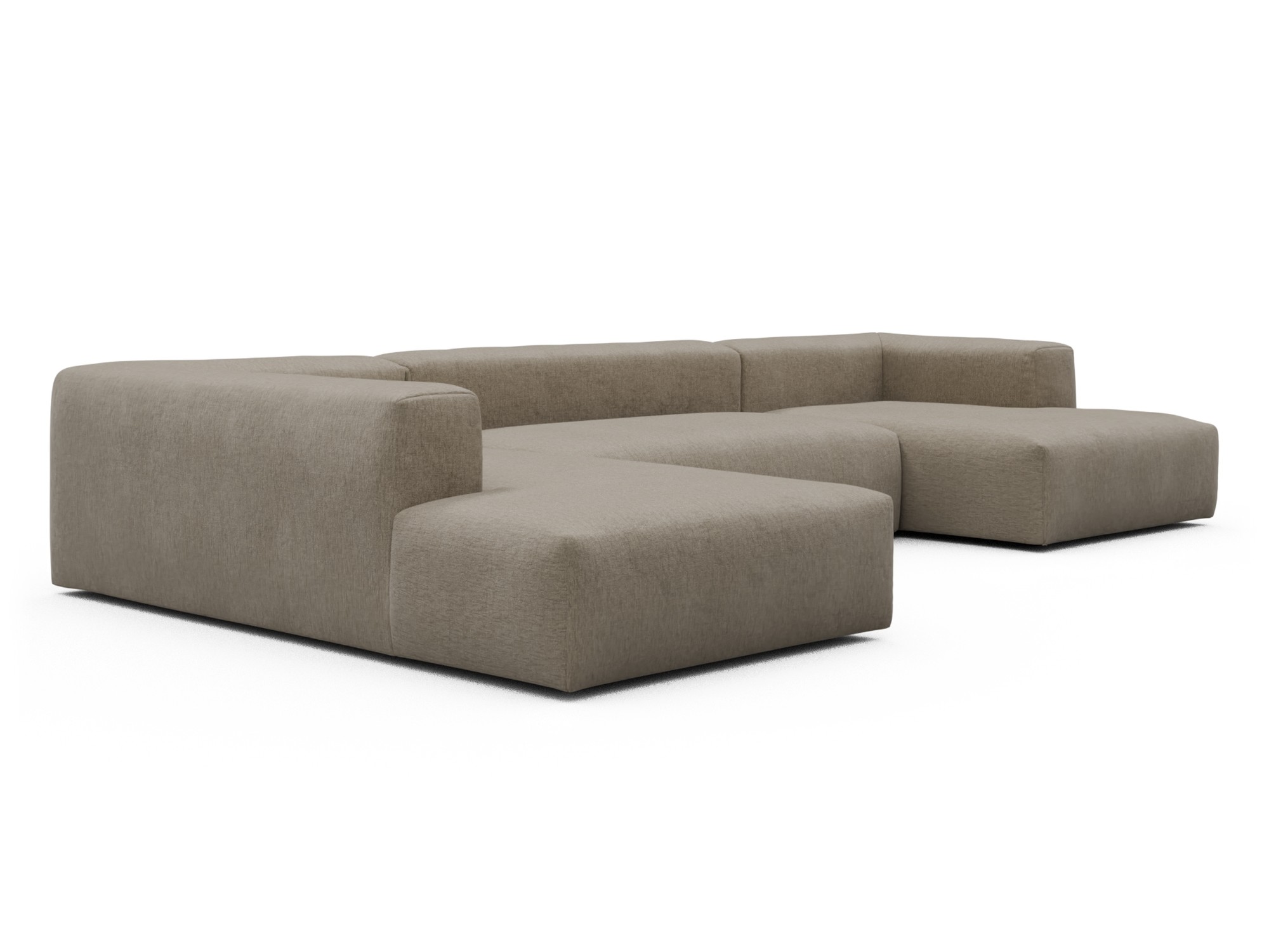 Skandi Home Wohnlandschaft Fred Relax-Ecke links mit 2-Sitzer und Chaiselongue rechts Smooth-Belge moebelfaktor
