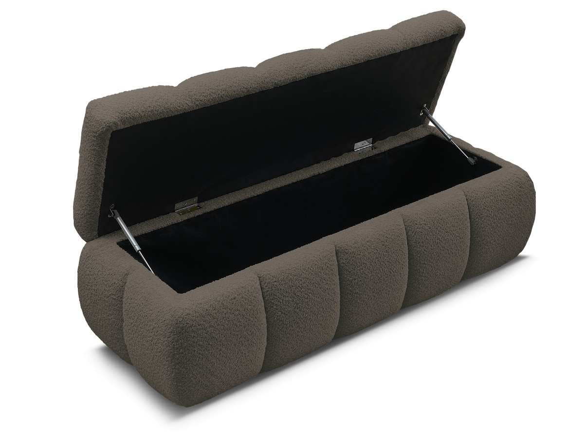 Bobochic Denali Bettbank 146 × 56 cm Bouclé-Stoff Braun