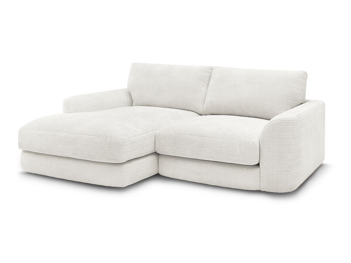 Bobochic Leonore Ecksofa Strukturstoff Weiß Ecke links