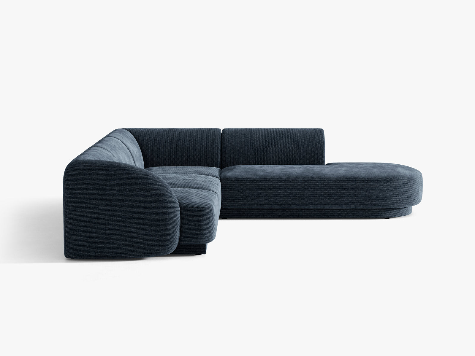 Micadoni Ecksofa Miley 6-Sitzer Rechts Chenille Haga Königsblau