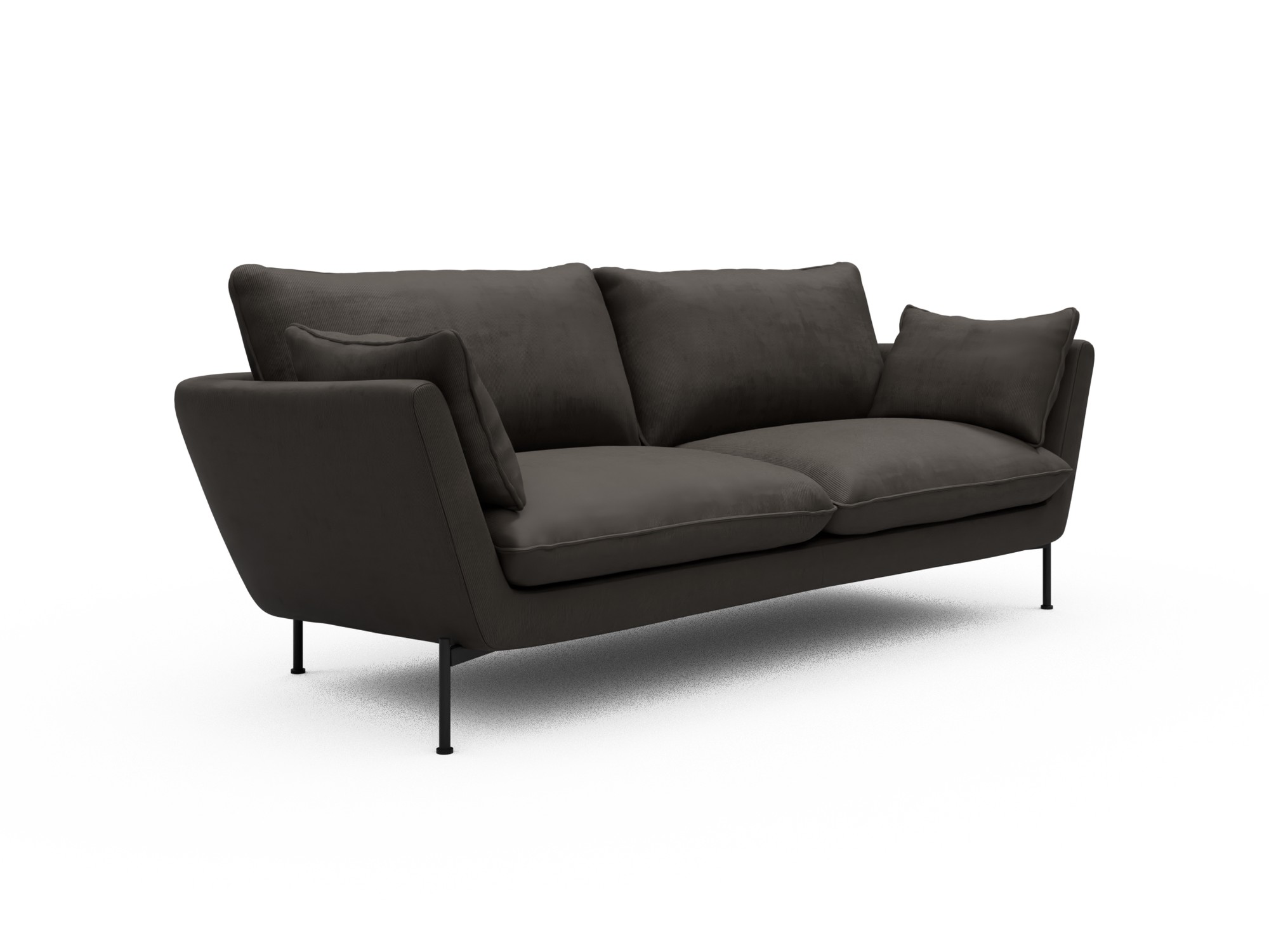 Skandi Home Sofa Anton 3-Sitzer Cordufine-Taupe moebelfaktor