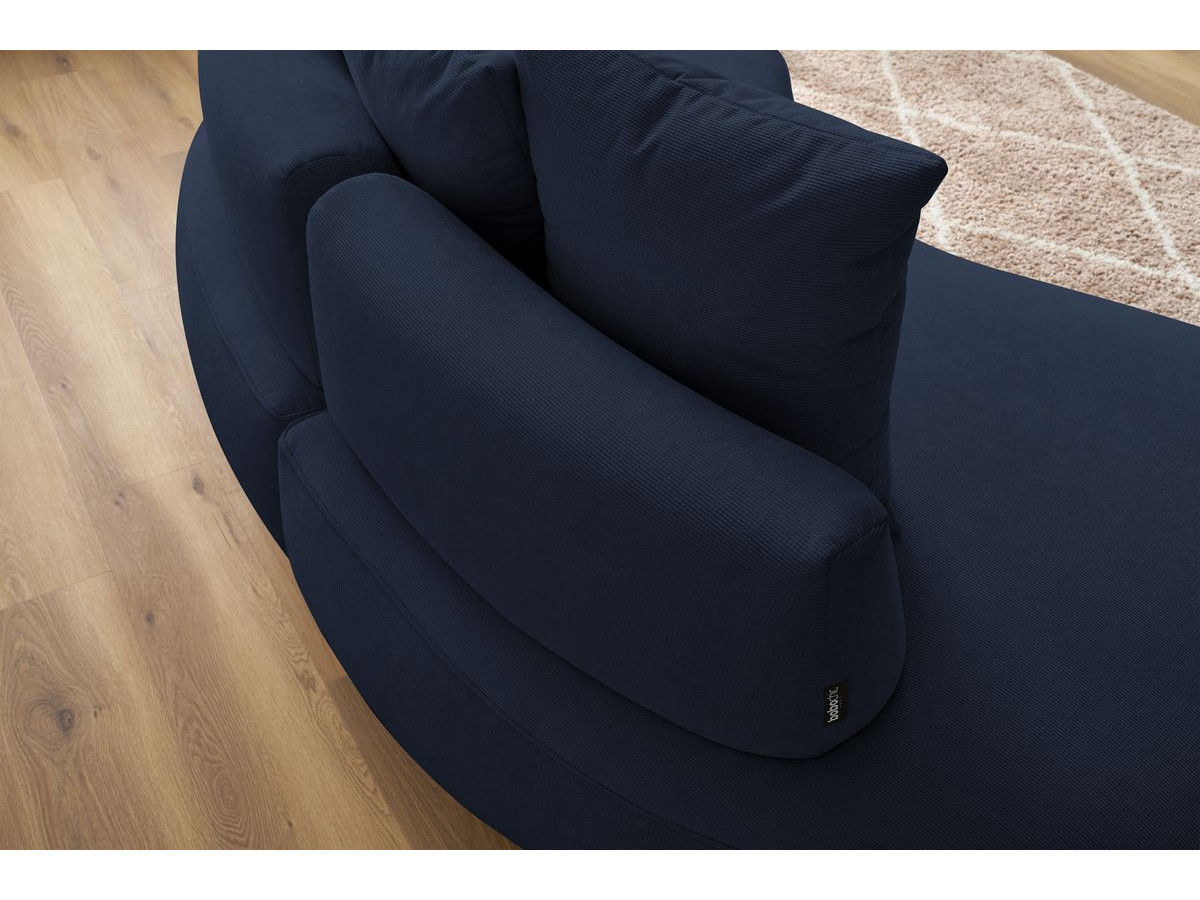 Bobochic Saint-germain Sofa 3-Sitzer Strukturstoff Dunkelblau
