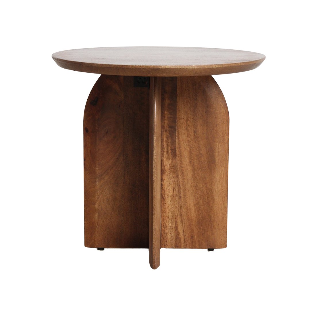 Raw Materials Bullnose Beistelltisch aus Mangoholz Cross Ø 50cm