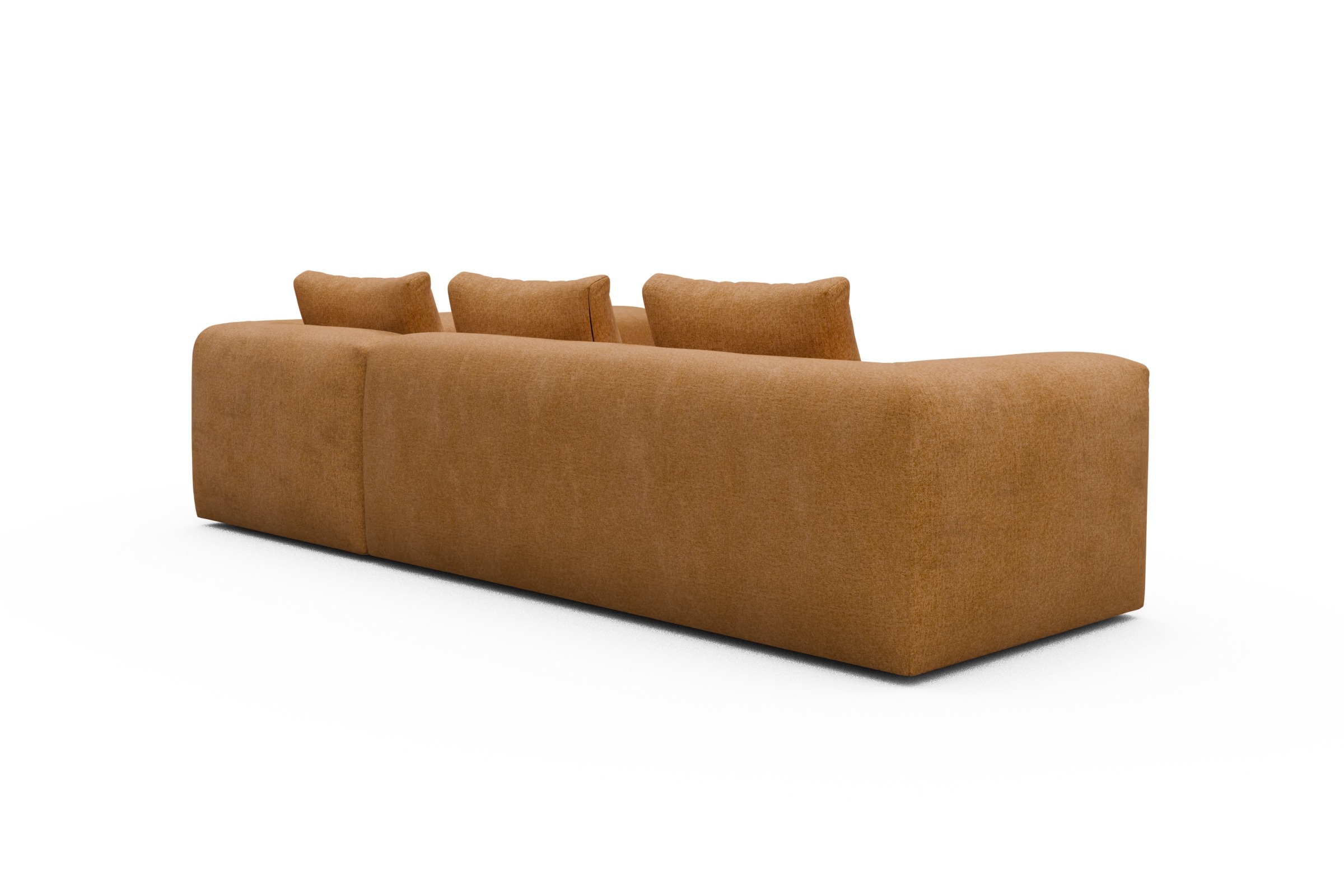 Ecksofa Fred 2x 2,5-Sitzer rechts offen Casone-Warm-Yellow