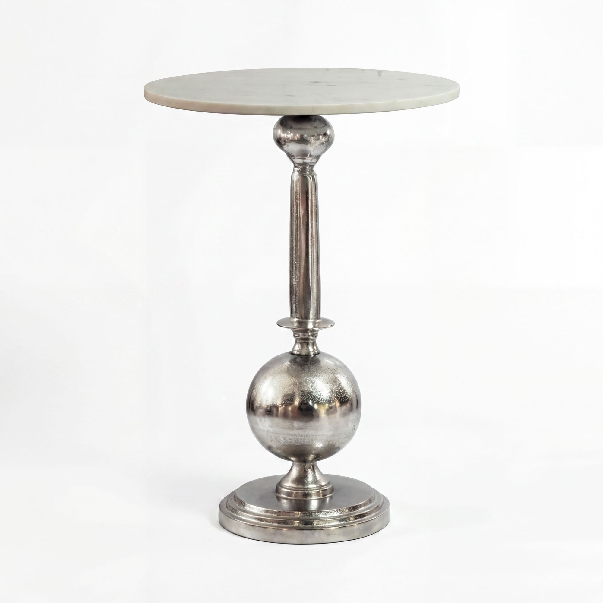 Beistelltisch Tistedal Marmor Silber Ø 40 cm
