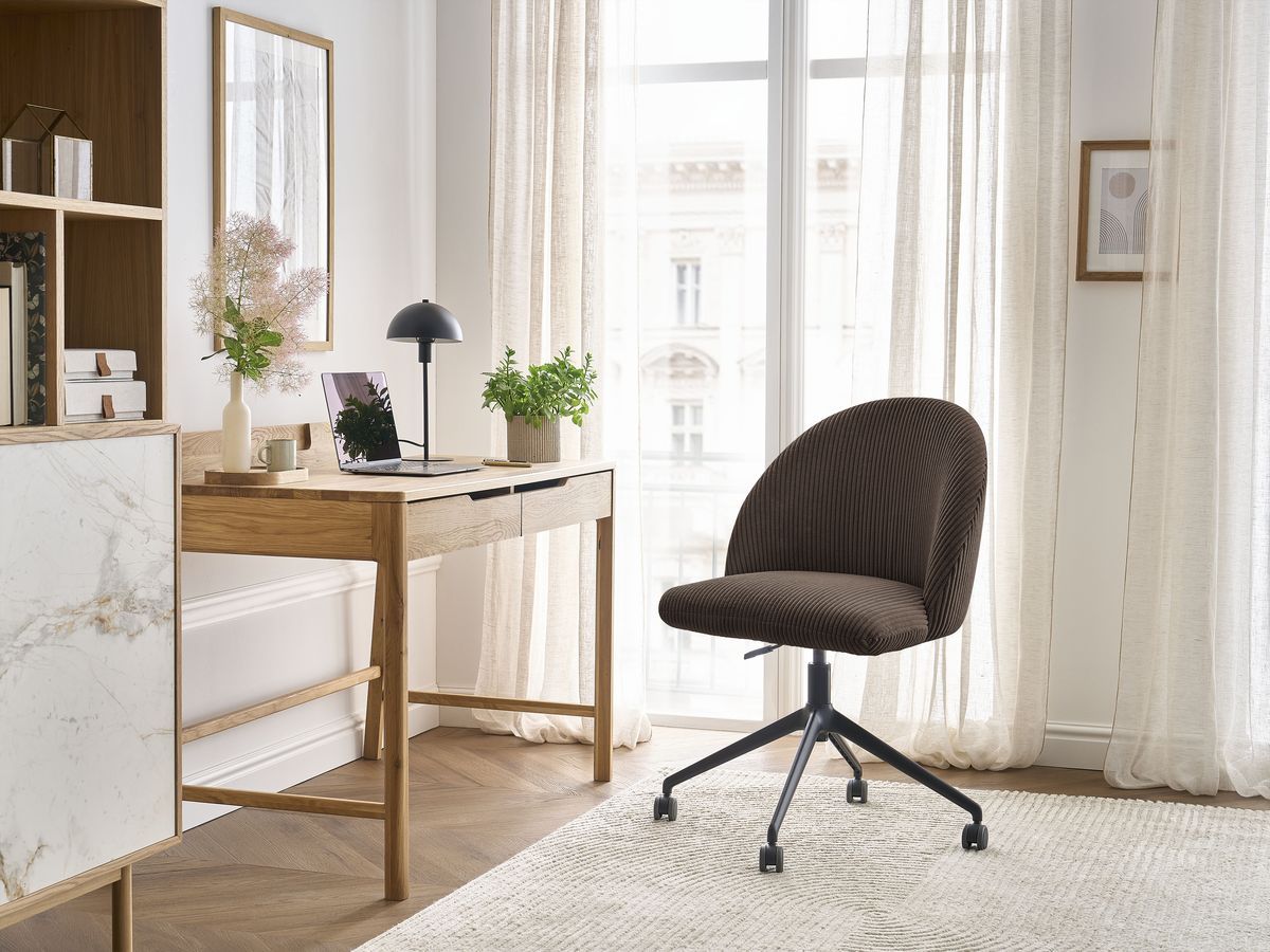 Bobochic Lalie Bürostuhl Cordsamt Braun