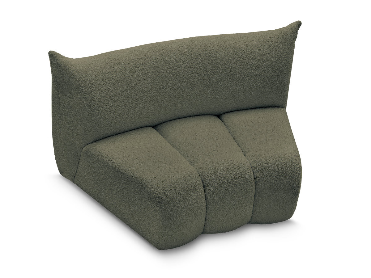 Bobochic Azra Sofamodul 1-Sitzer Bouclé-Stoff Grün