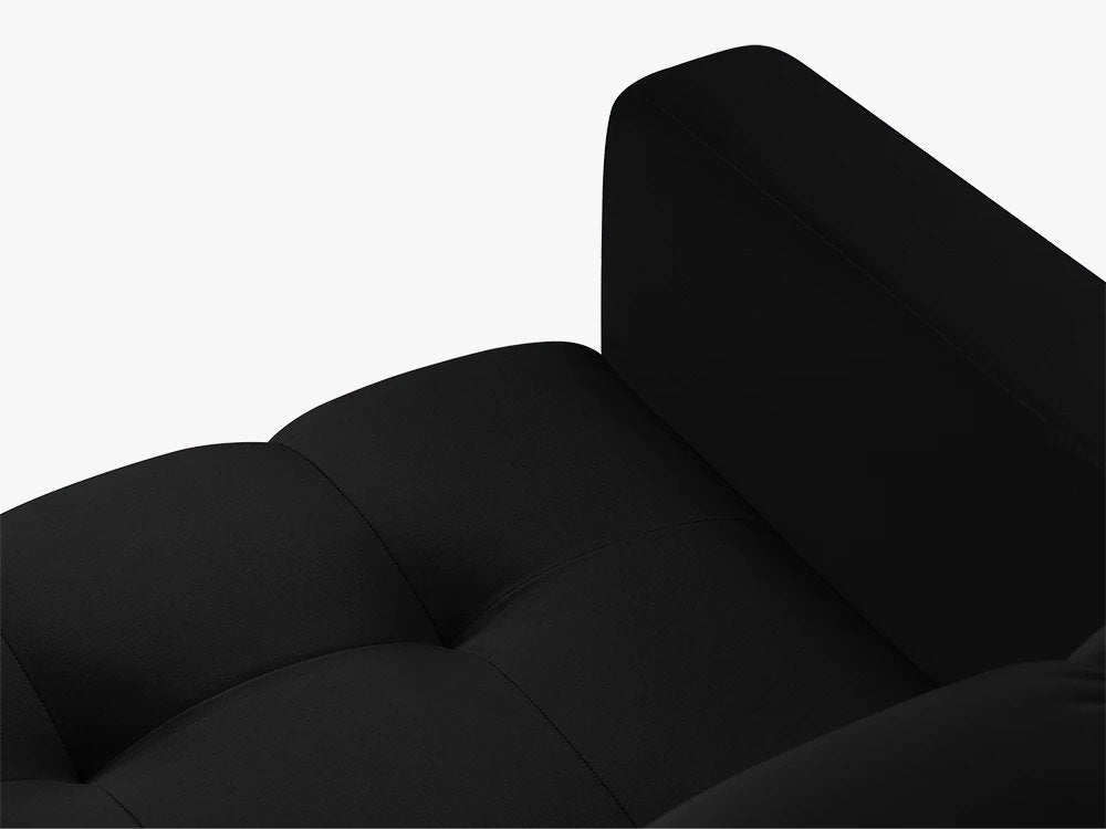 Micadoni Sofa Mamaia 2-Sitzer Samt Bluvel Schwarz schwarze Beine