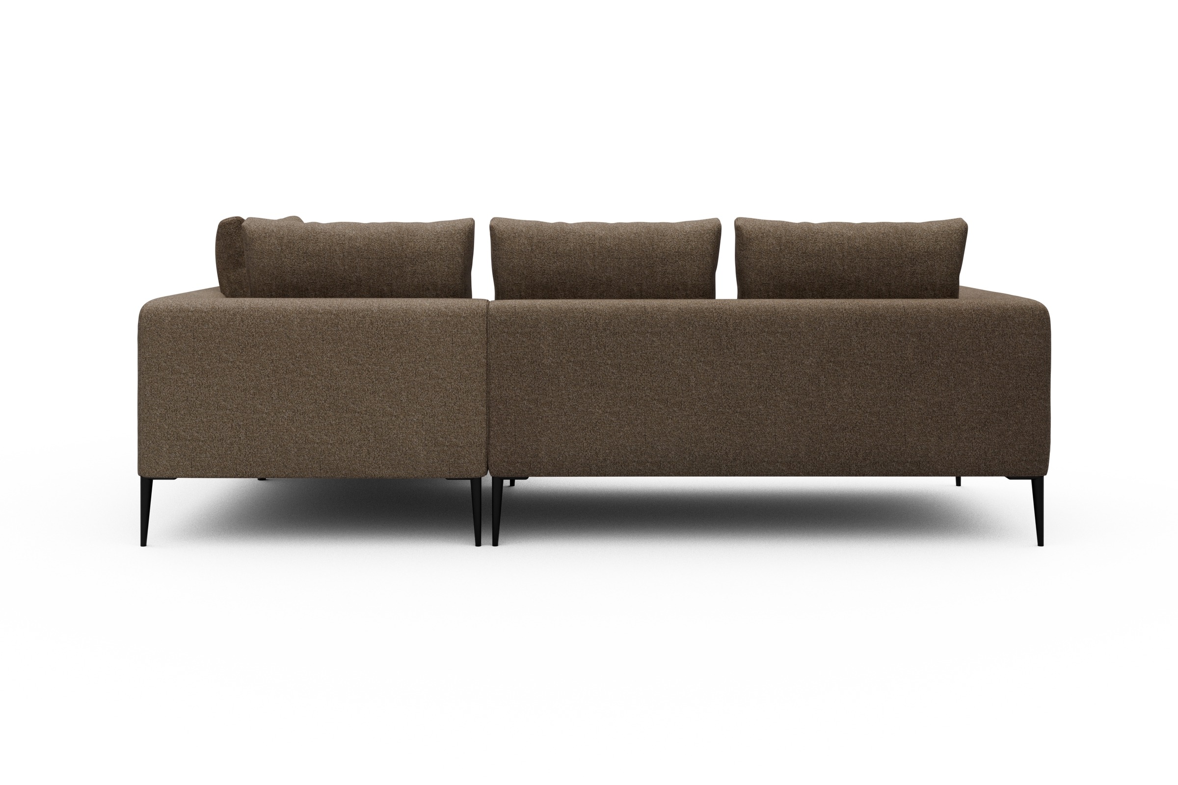 Ecksofa Paul Relax-Ecke rechts mit 2-Sitzer Aivi-Khaki-Brown