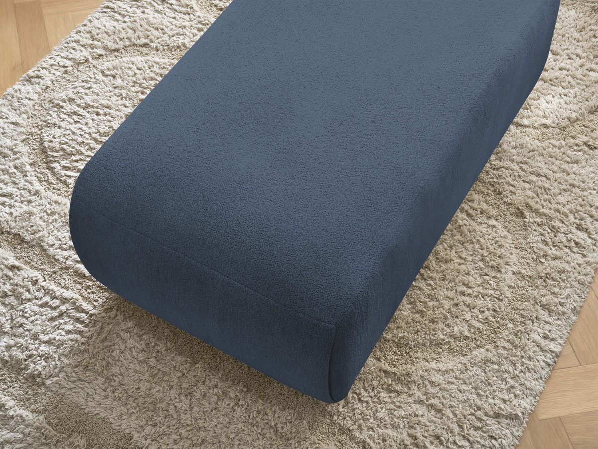 Bobochic Jana Pouf 63 × 114 cm Melange-Stoff Blau