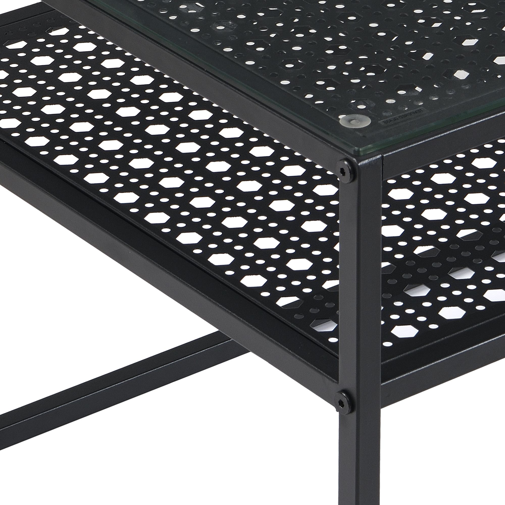 Couchtisch Jondal Glas Schwarz 100 × 50 × 45 cm