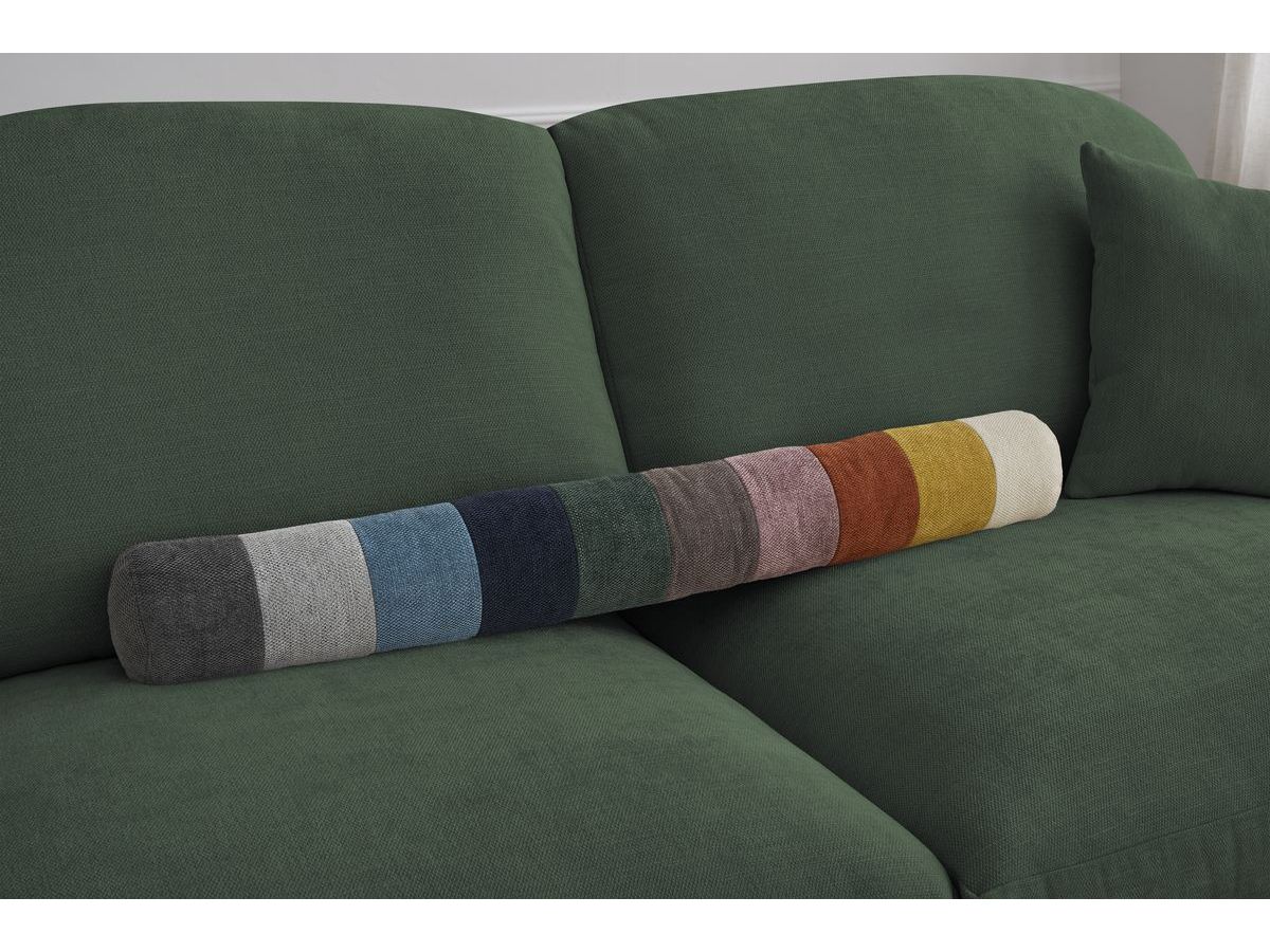 Bobochic Cezanne Schlafsofa 3-Sitzer Stoff Grün, Liegefläche 140 × 194 cm