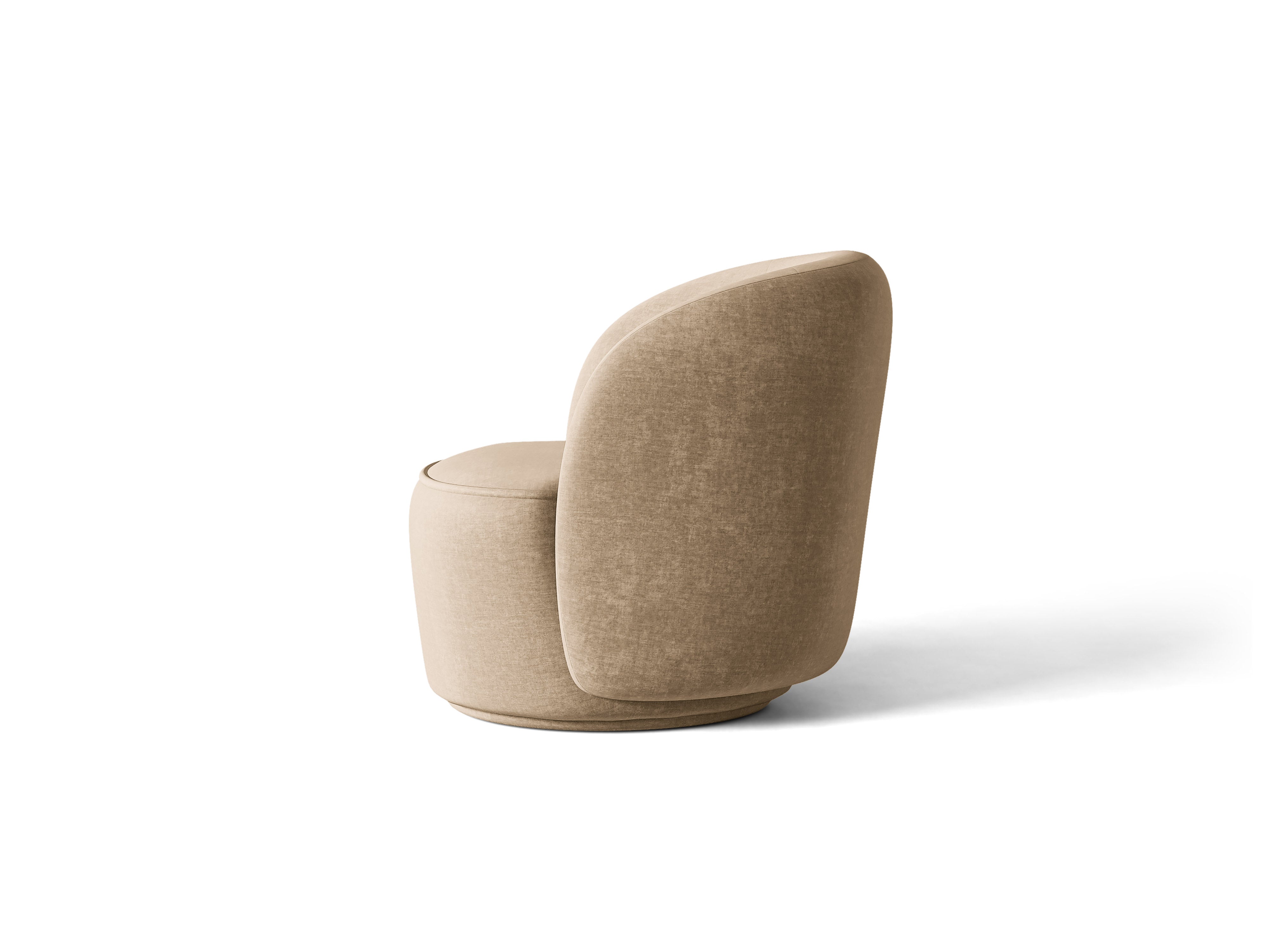 Micadoni Jonas Drehbarer Sessel Samt Vogue Dunkelbeige