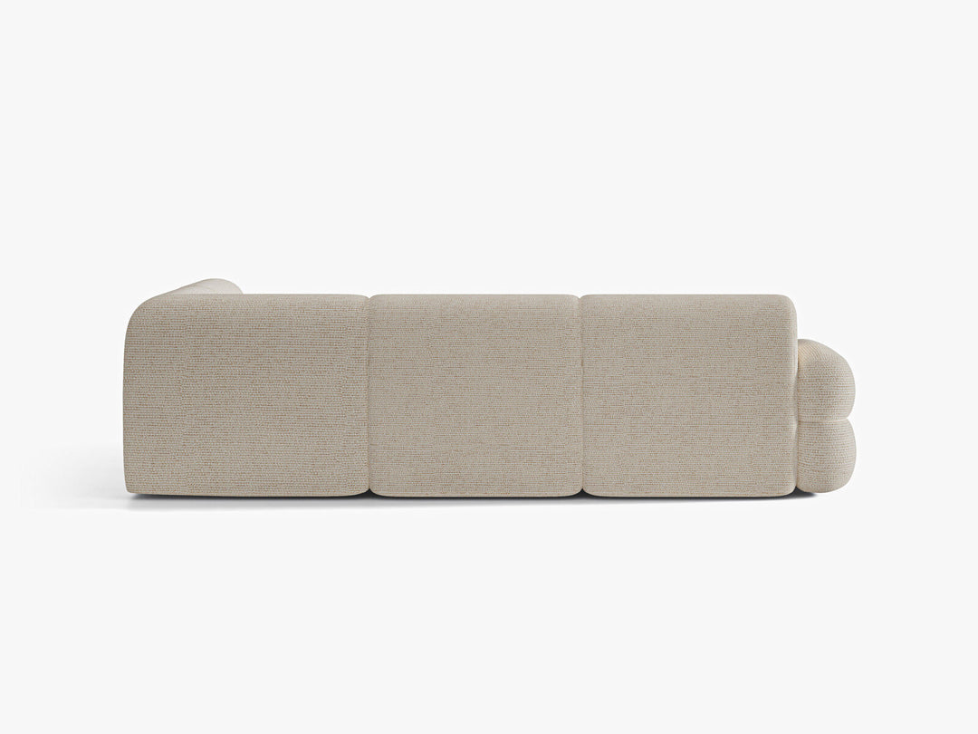 Micadoni Neo Ecksofa 5-Sitzer Links Chenille SILENCIO Helles Beige