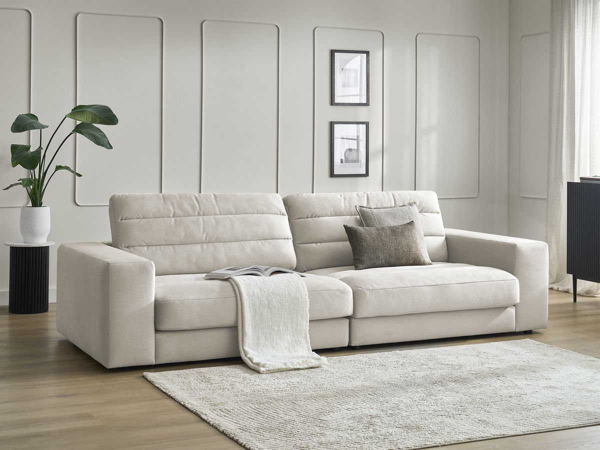 Bobochic Sierra Sofa 3-Sitzer Samt Beige