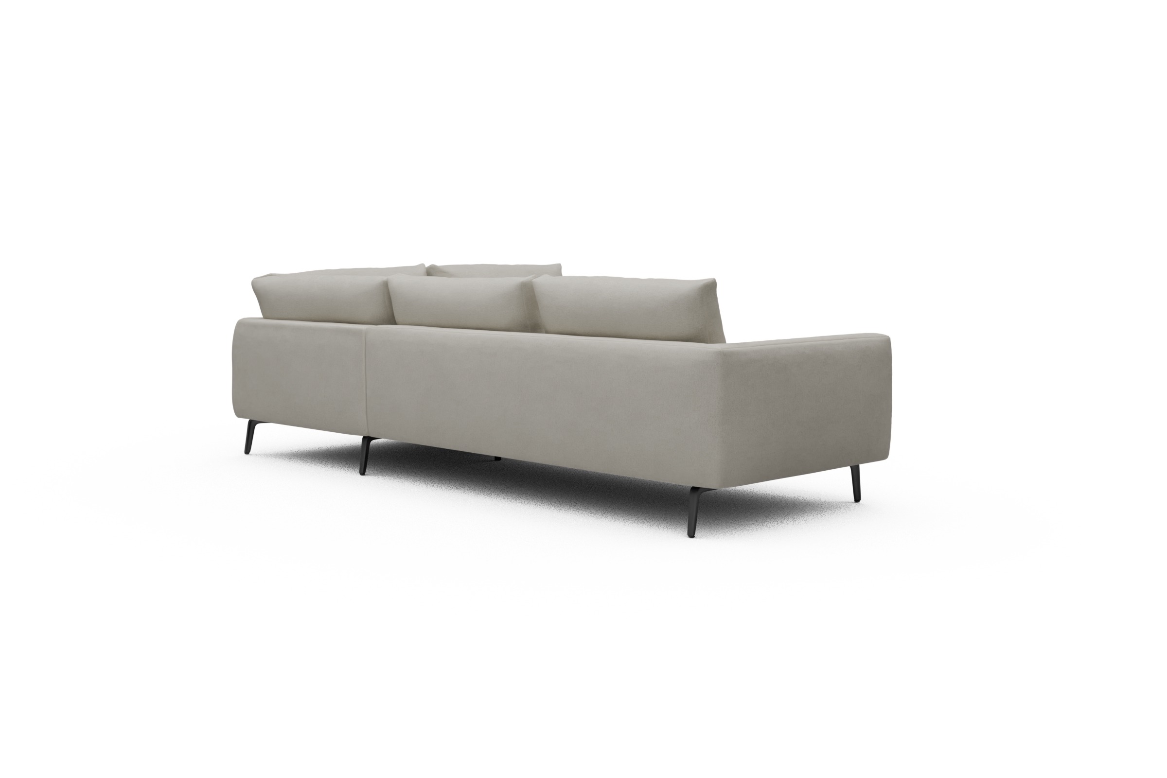 Ecksofa Karl Relax-Ecke rechts mit 2,5-Sitzer Denari-Clean-Beige