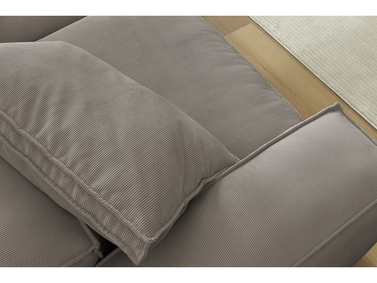Bobochic Boheme Sofa 3-Sitzer Cordsamt Taupe