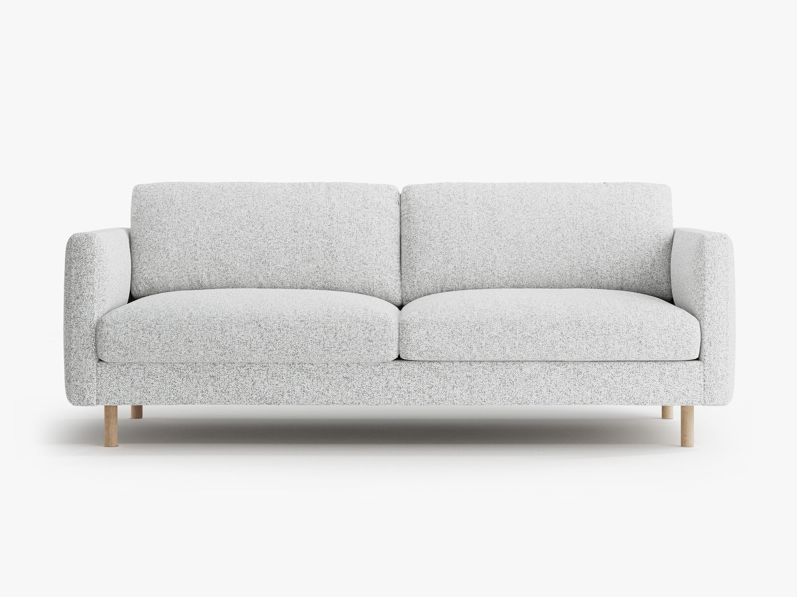 Micadoni Sofa Eden 3-Sitzer Strukturierter Stoff Hellgrau Melange