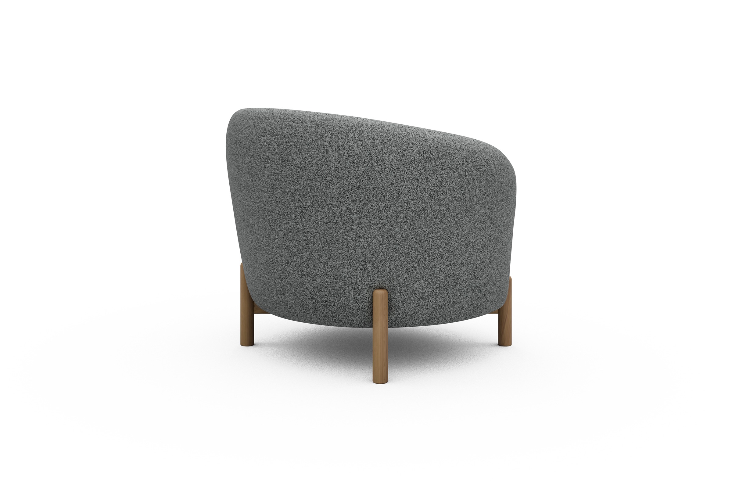 Sessel Ronda Holzbeine Eiche Natur Aivi-Gravet-Grey