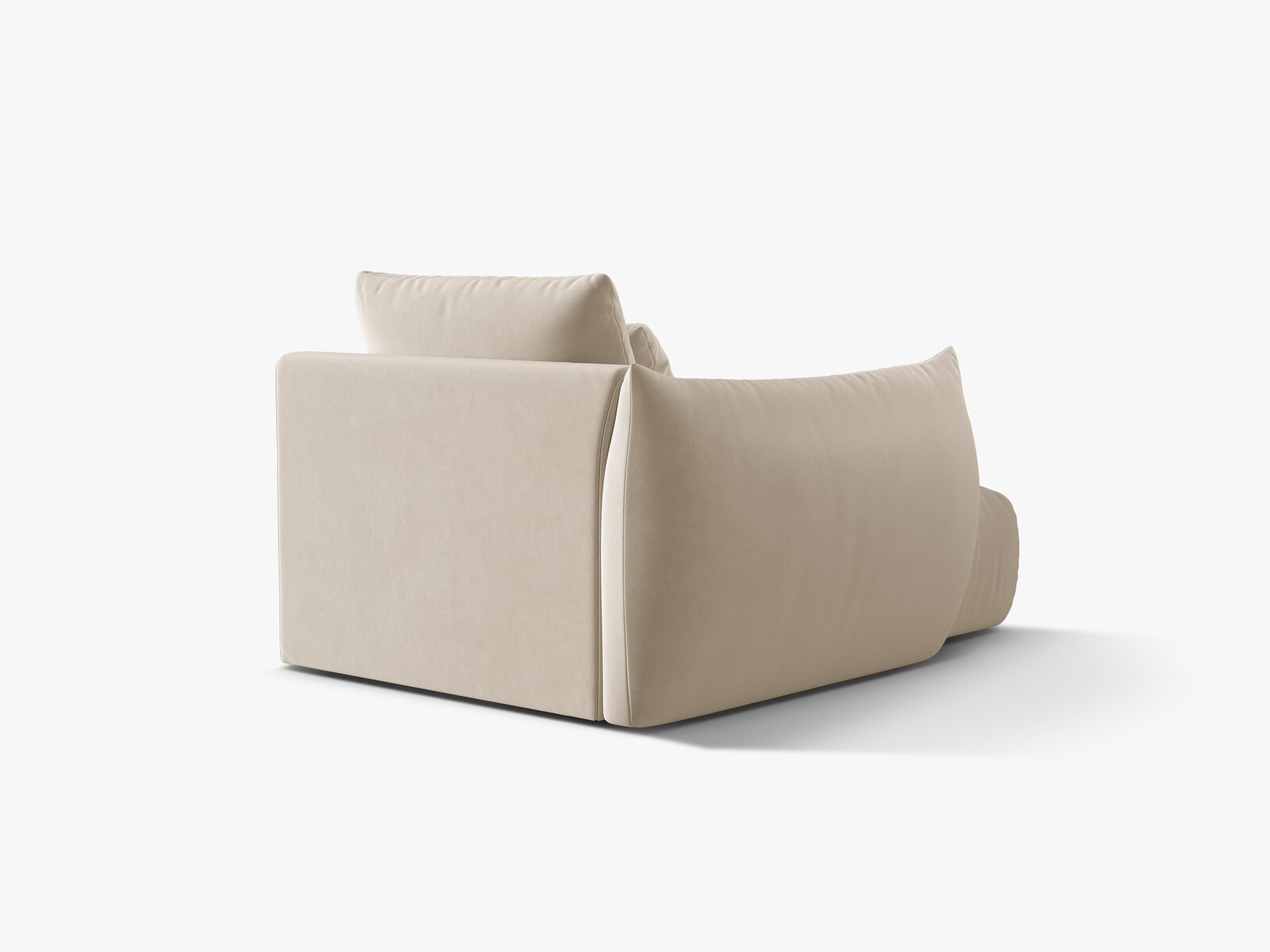 Micadoni Bloom Chaiselongue Links Samt Casino Helles Beige