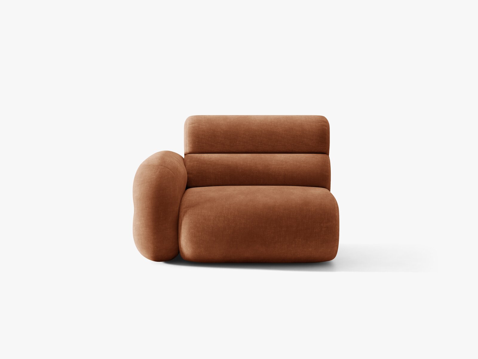 Micadoni Neo Sofamodul Links Chenille Golden Terrakotta