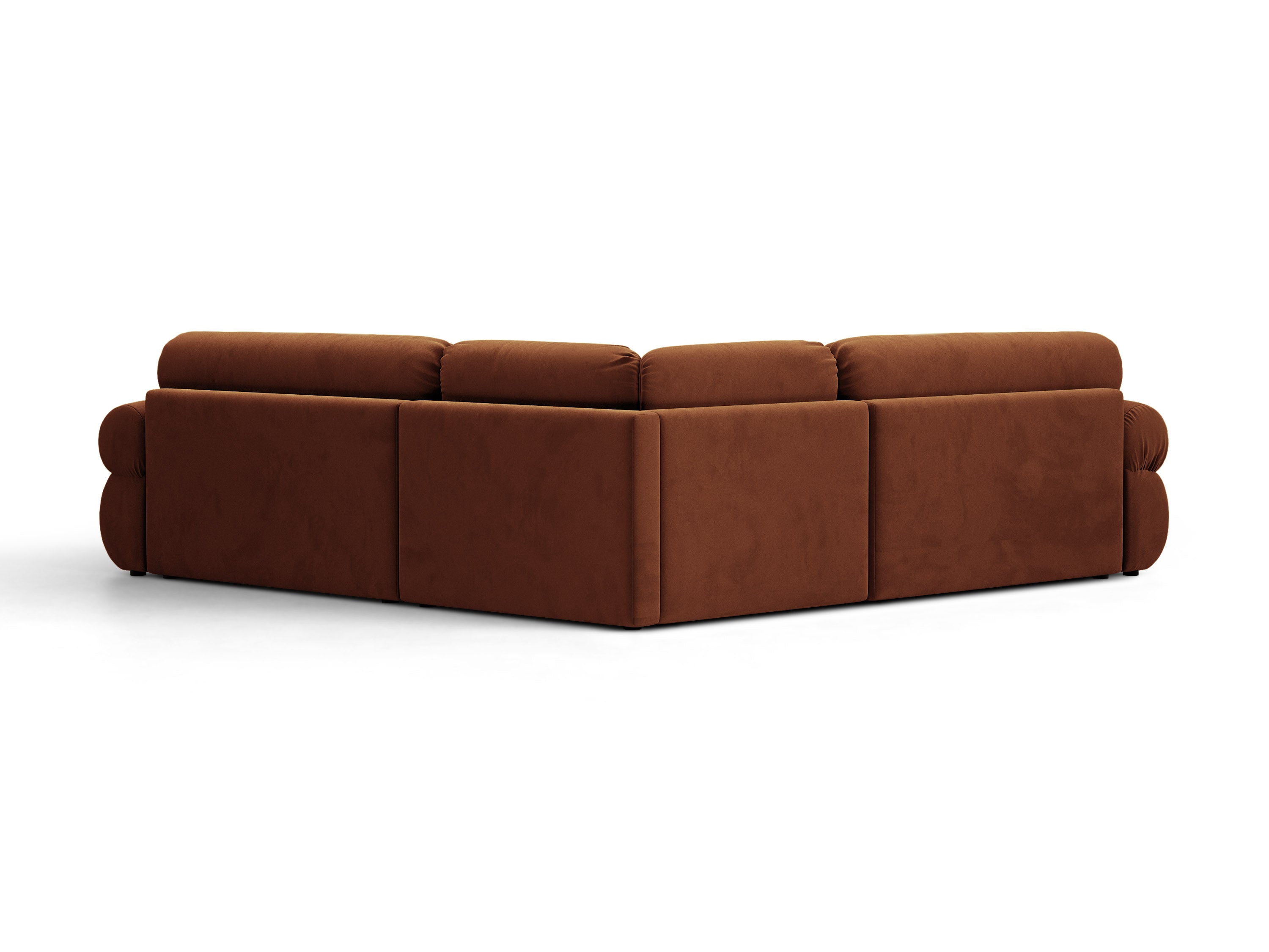 Micadoni Ophelia Symmetrisches Ecksofa Samt Salvador Braun