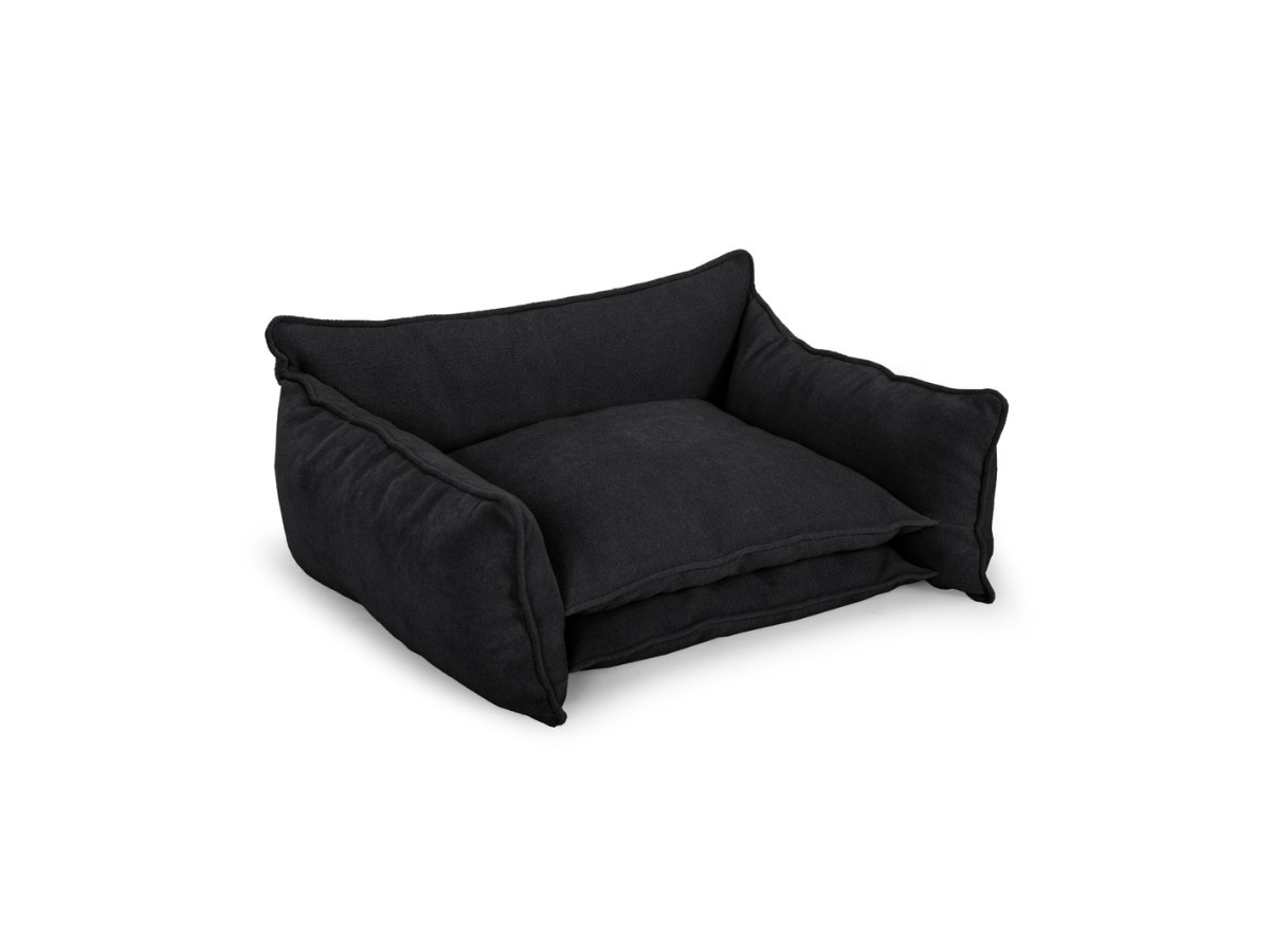 Bobochic Pluto Hundekorb Strukturstoff Schwarz, Größe XXL (123 cm)